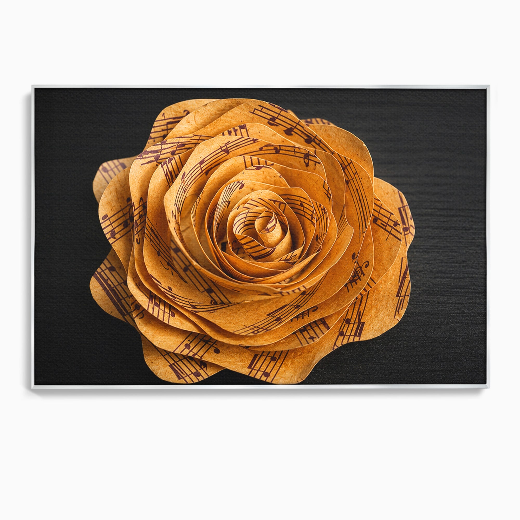 Tablou Canvas Premium LuxCanva® R1012, Trandafir Muzical, Trandafir, Muzica, Arta, Birou, Dormitor, Culori Vibrante