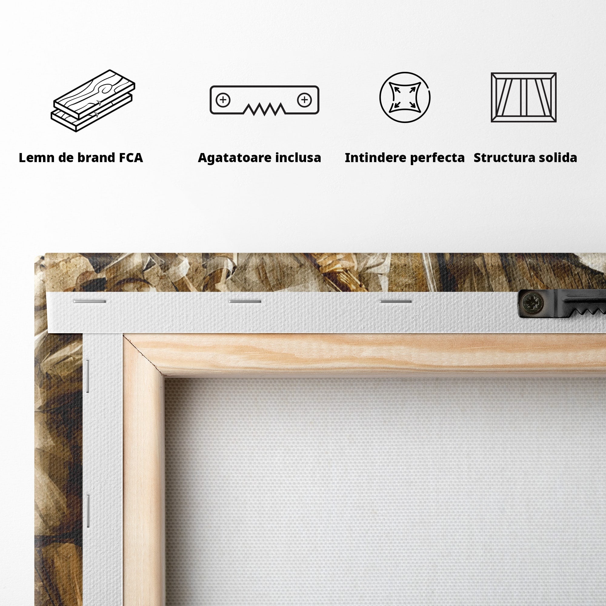 Tablou Canvas Premium LuxCanva® R1014, Trio Muzical de Jazz, Jazz, Muzica, Instrumente, Arta, Living, Birou, Culori Vibrante