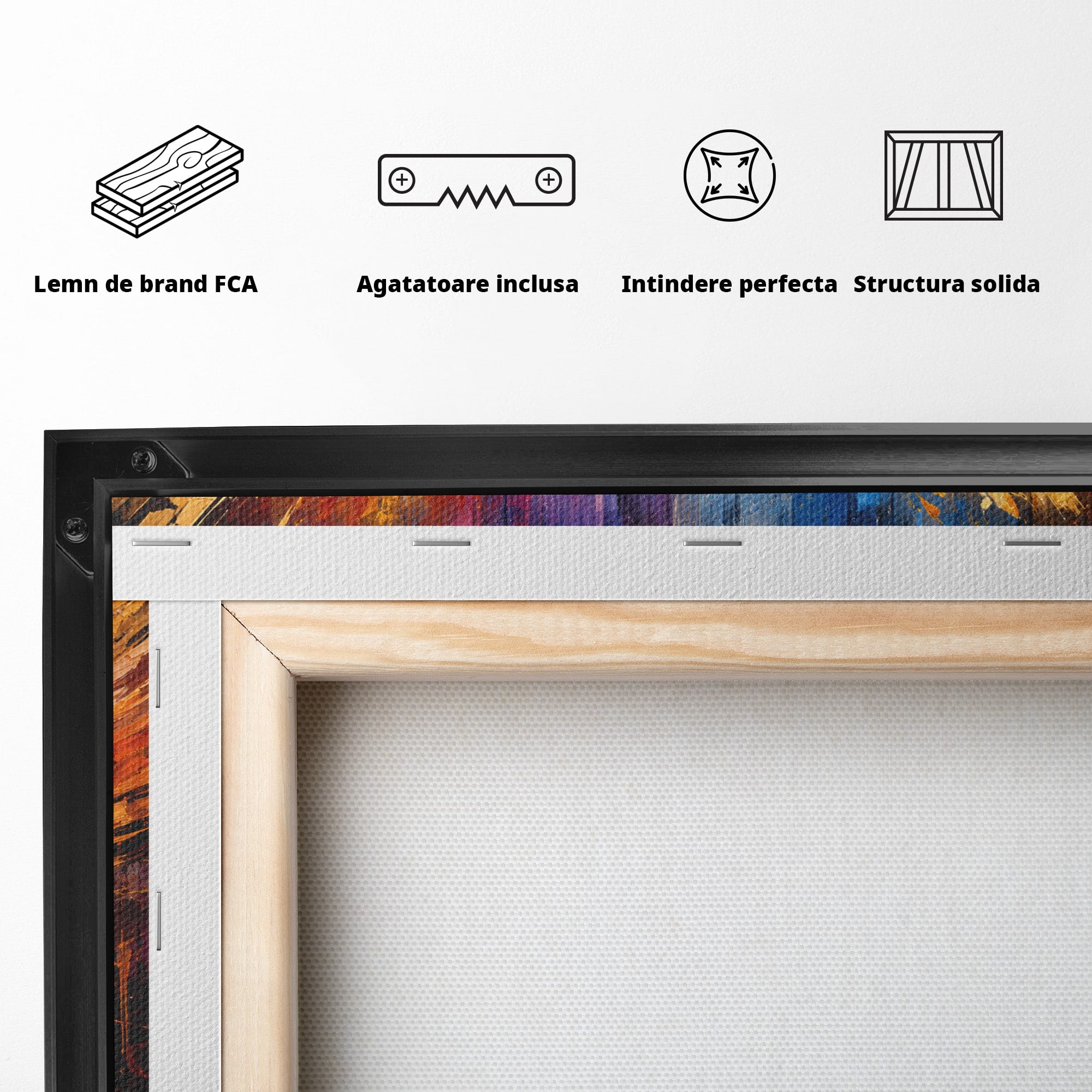 Tablou Canvas Premium LuxCanva® R1016, Pianul Aripi de Foc, Pian, Aripi, Foc, Arta Abstracta, Living, Culori Vibrante