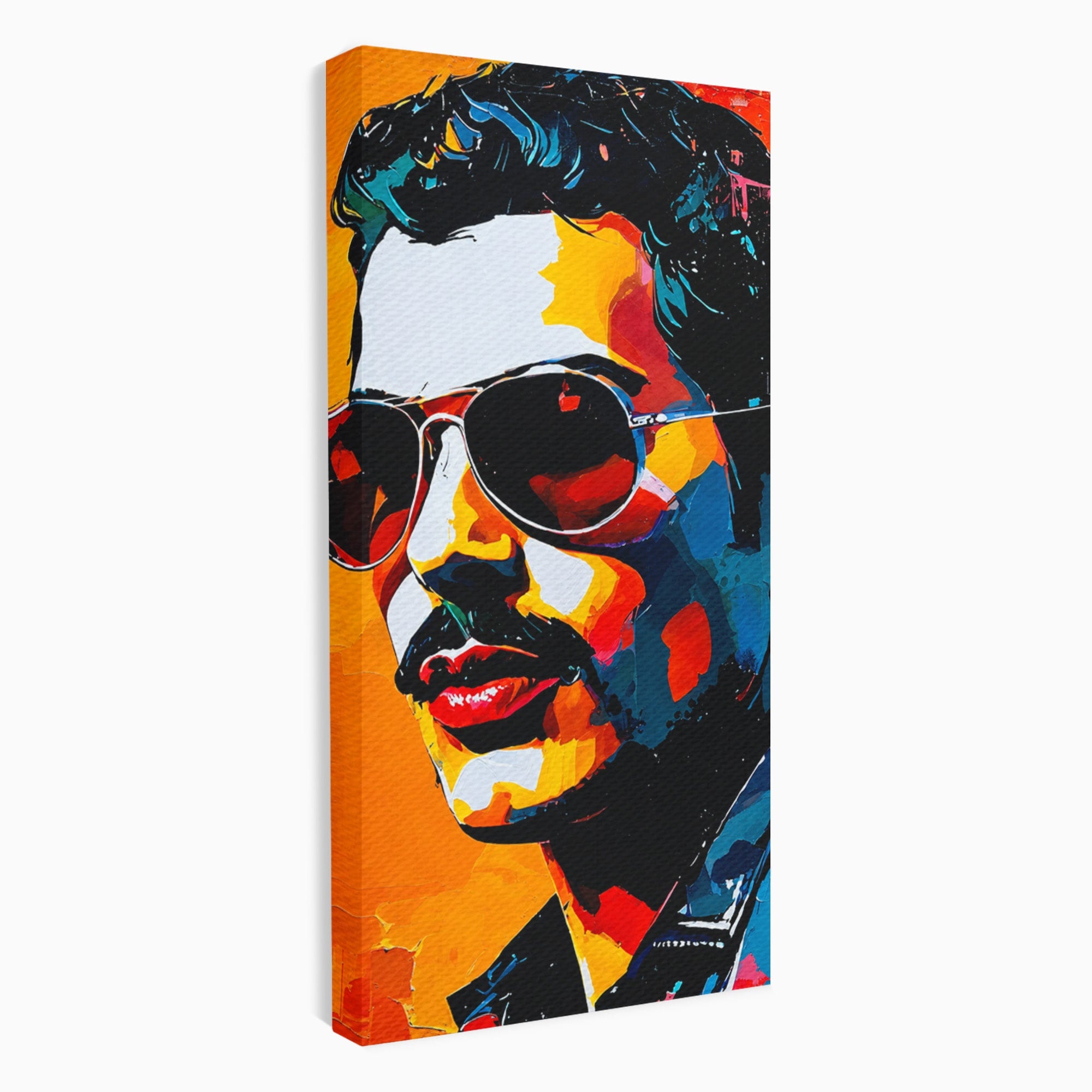 Tablou Canvas Premium LuxCanva® R1017, Portret Rock Iconic, Portret, Muzica, Rock, Living, Arta, Culori Vibrante
