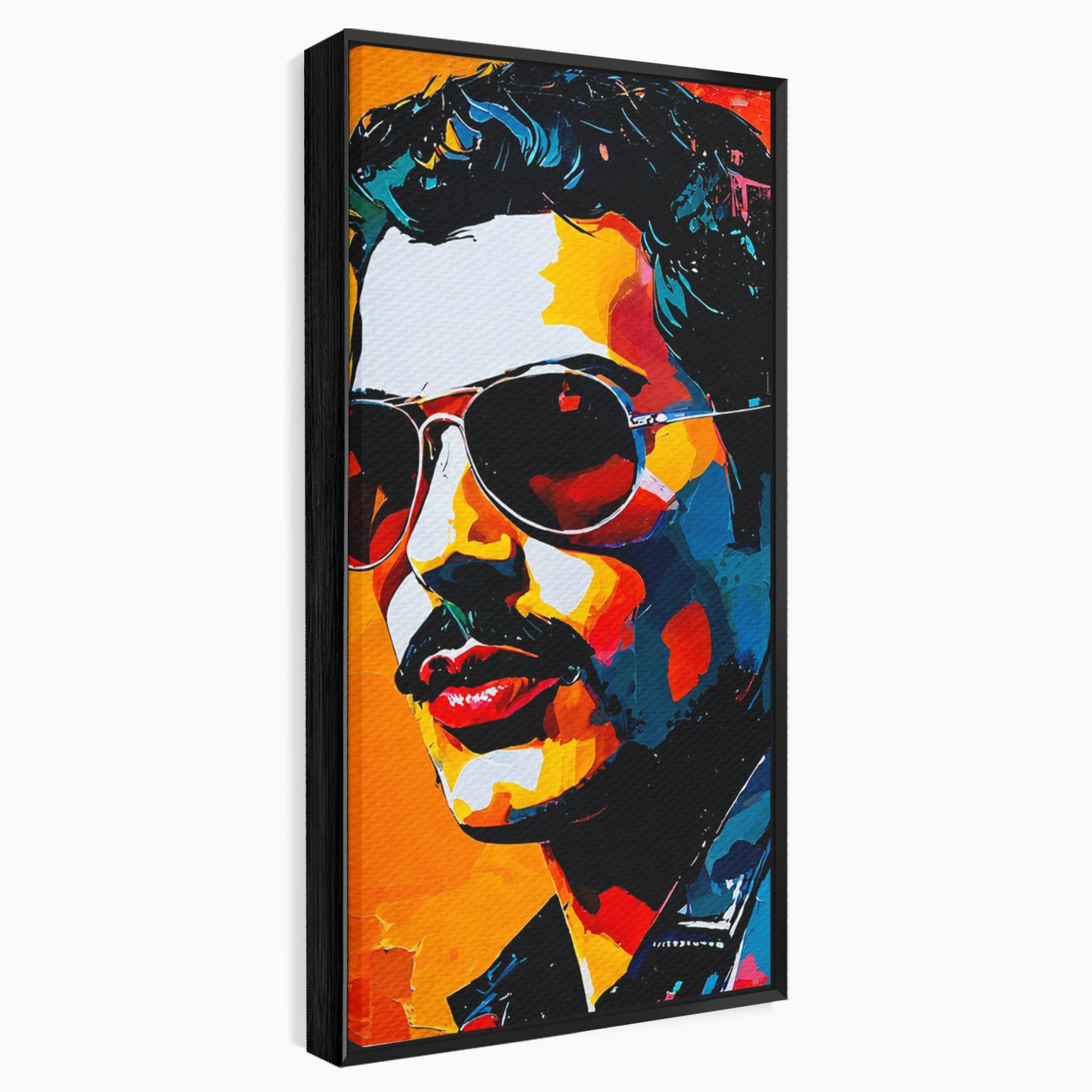 Tablou Canvas Premium LuxCanva® R1017, Portret Rock Iconic, Portret, Muzica, Rock, Living, Arta, Culori Vibrante