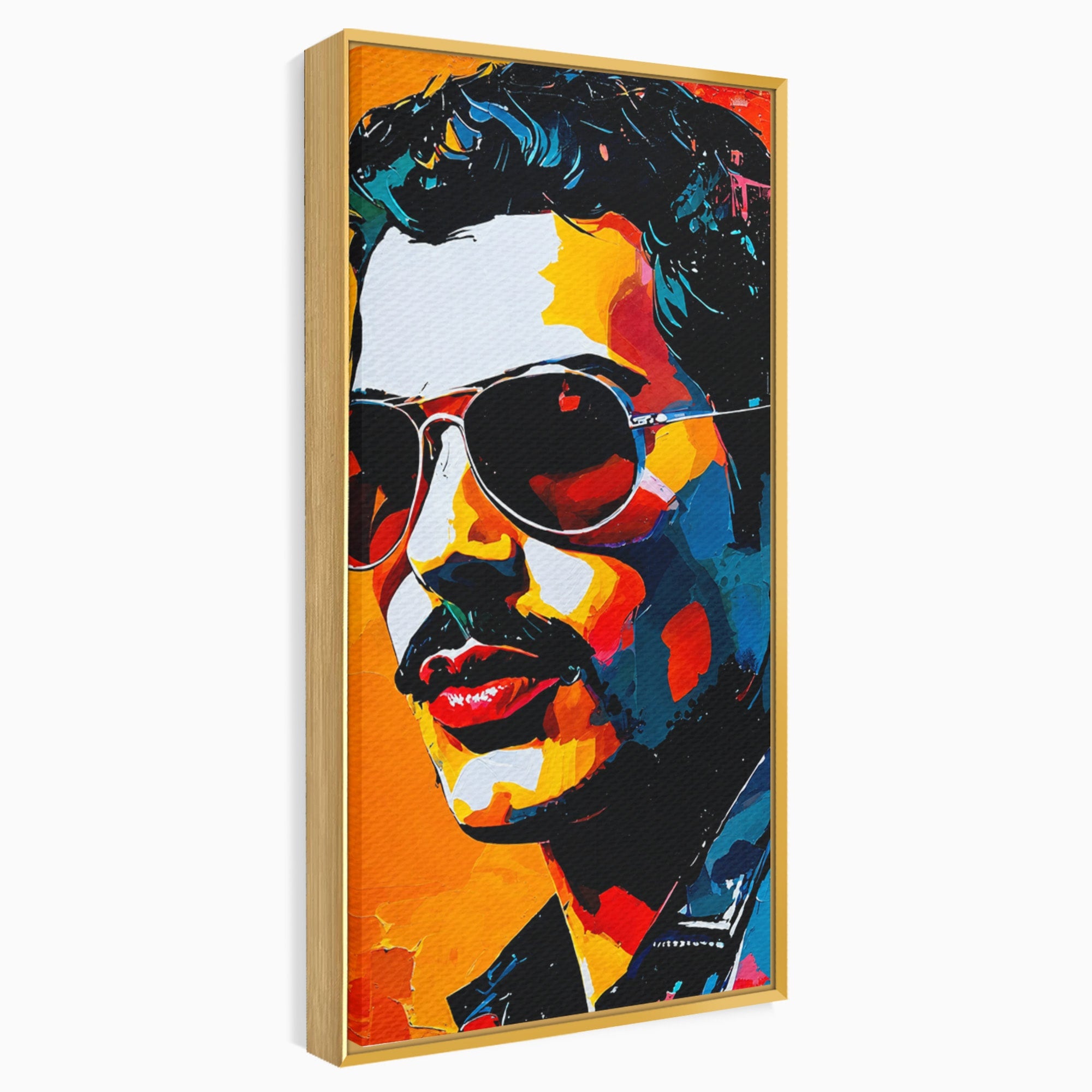 Tablou Canvas Premium LuxCanva® R1017, Portret Rock Iconic, Portret, Muzica, Rock, Living, Arta, Culori Vibrante