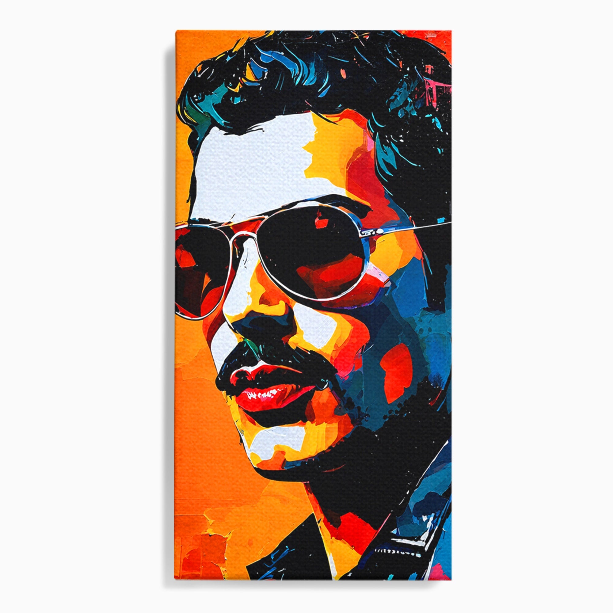Tablou Canvas Premium LuxCanva® R1017, Portret Rock Iconic, Portret, Muzica, Rock, Living, Arta, Culori Vibrante