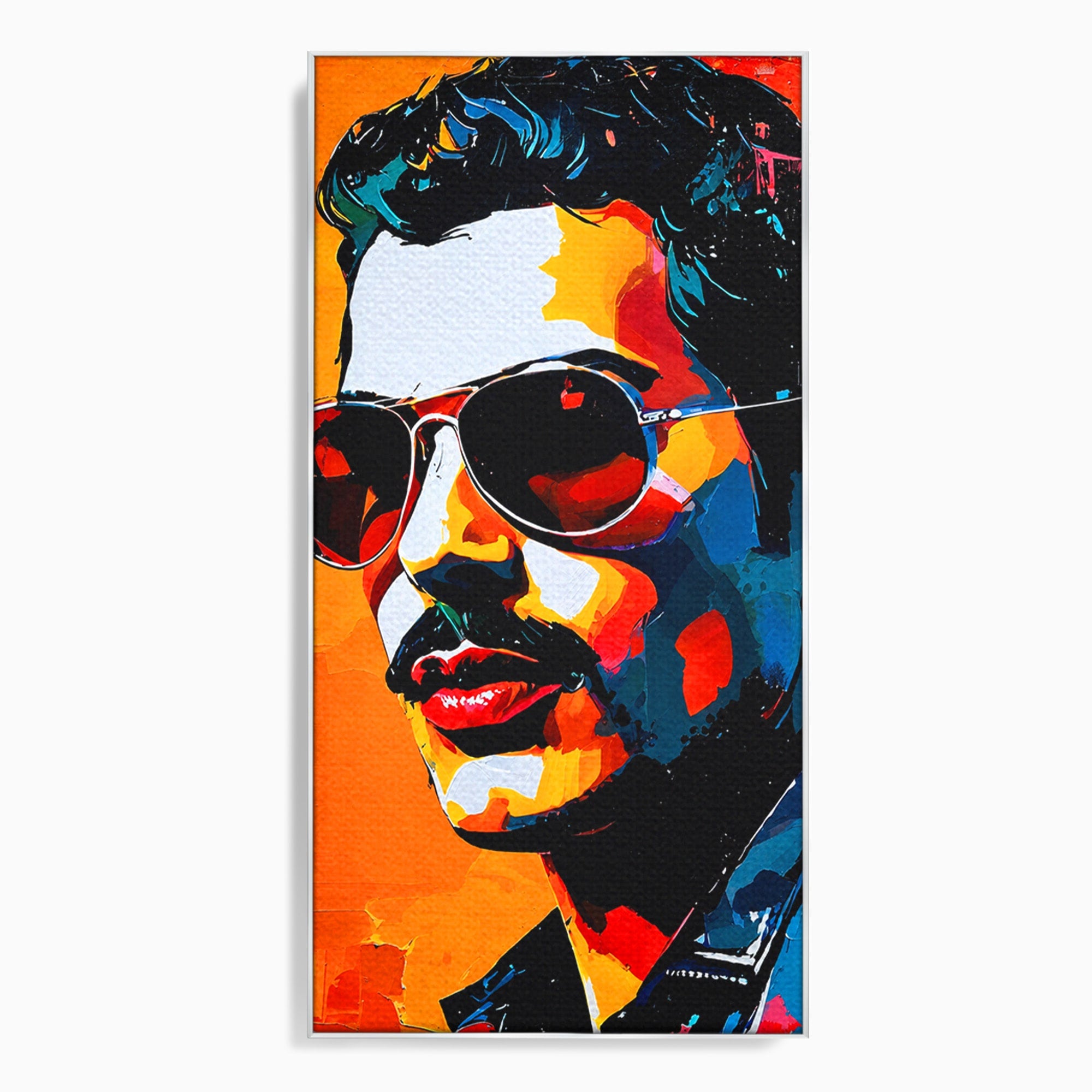 Tablou Canvas Premium LuxCanva® R1017, Portret Rock Iconic, Portret, Muzica, Rock, Living, Arta, Culori Vibrante