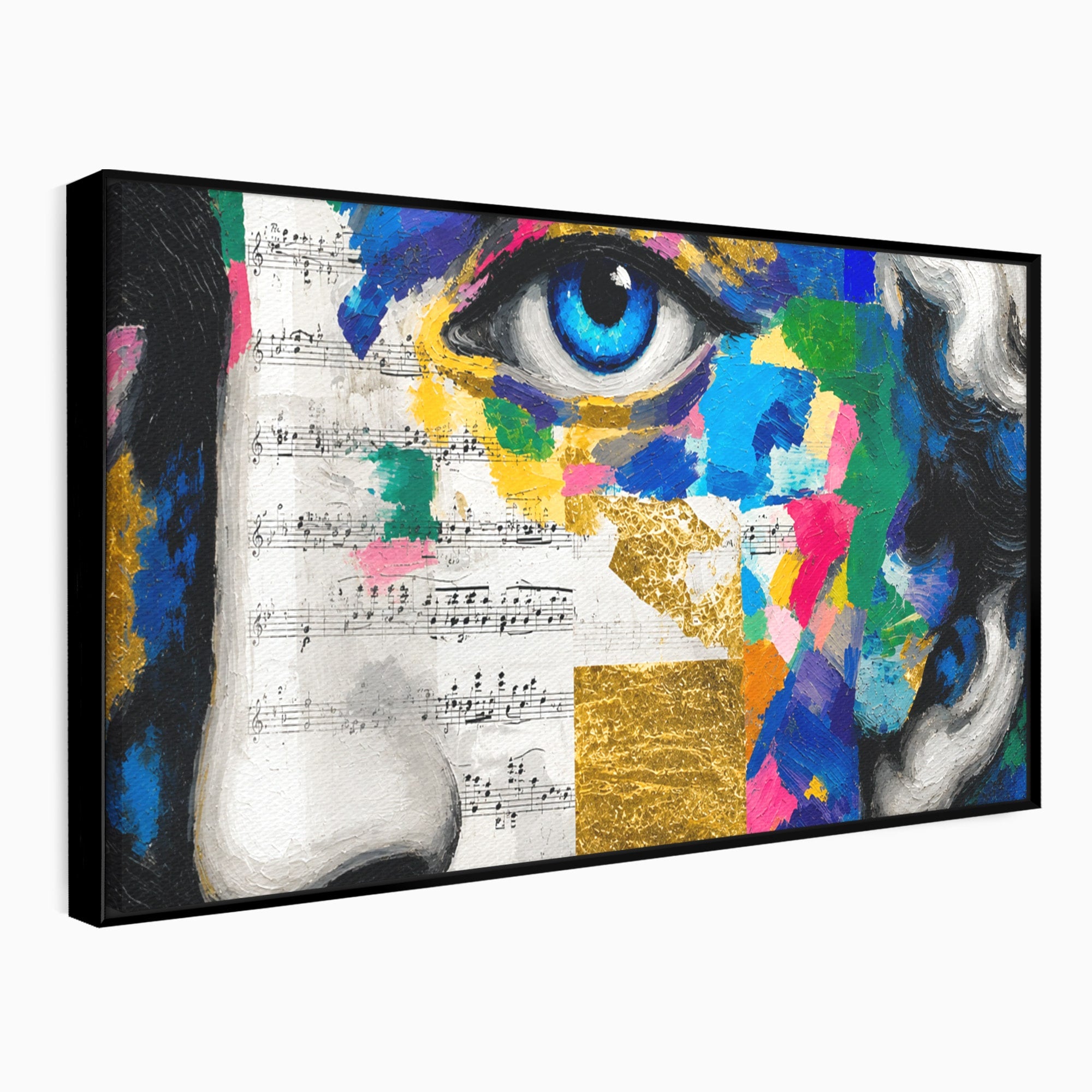 Tablou Canvas Premium LuxCanva® R1020, Privire Artistica Abstracție, Portret, Abstract, Muzica, Arta, Living, Culori Vibrante