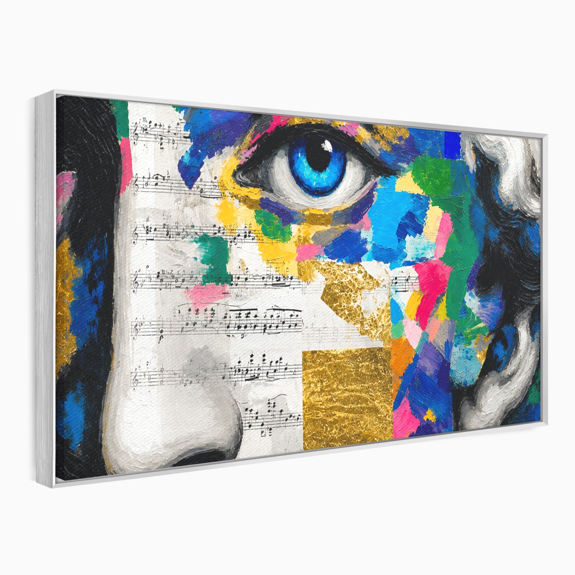 Tablou Canvas Premium LuxCanva® R1020, Privire Artistica Abstracție, Portret, Abstract, Muzica, Arta, Living, Culori Vibrante