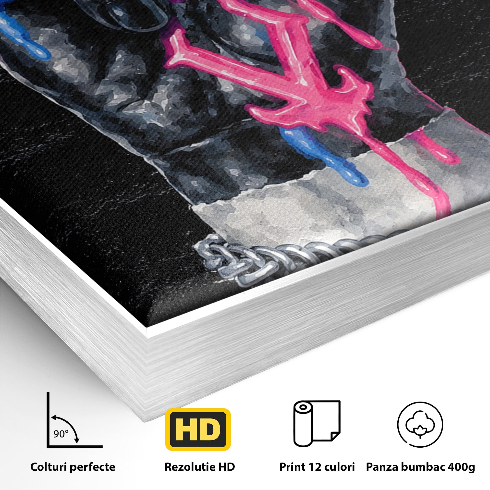 Tablou Canvas Premium LuxCanva® R1021, Mana Rock, Mana, Rock, Arta, Modern, Birou, Culori Vibrante