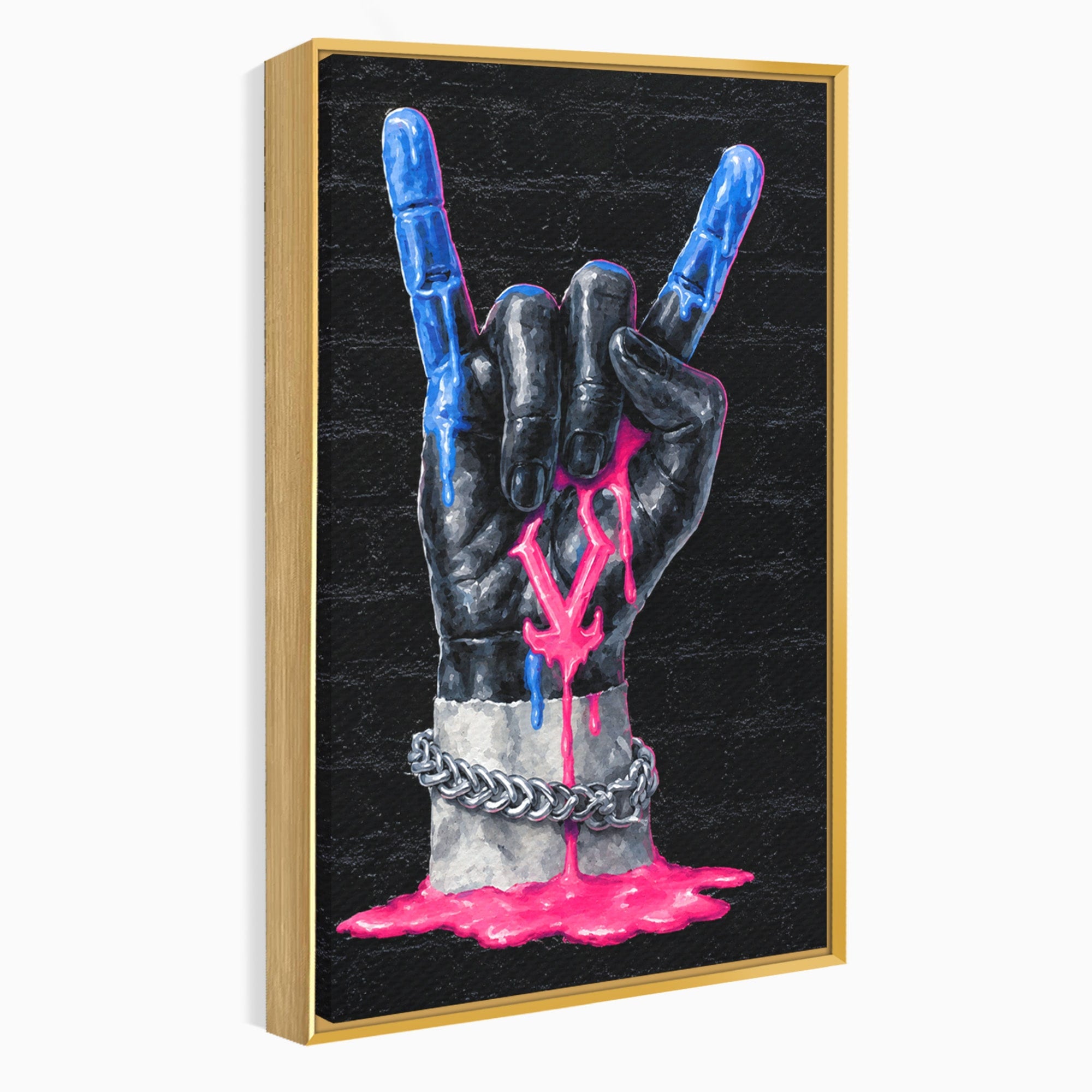 Tablou Canvas Premium LuxCanva® R1021, Mana Rock, Mana, Rock, Arta, Modern, Birou, Culori Vibrante