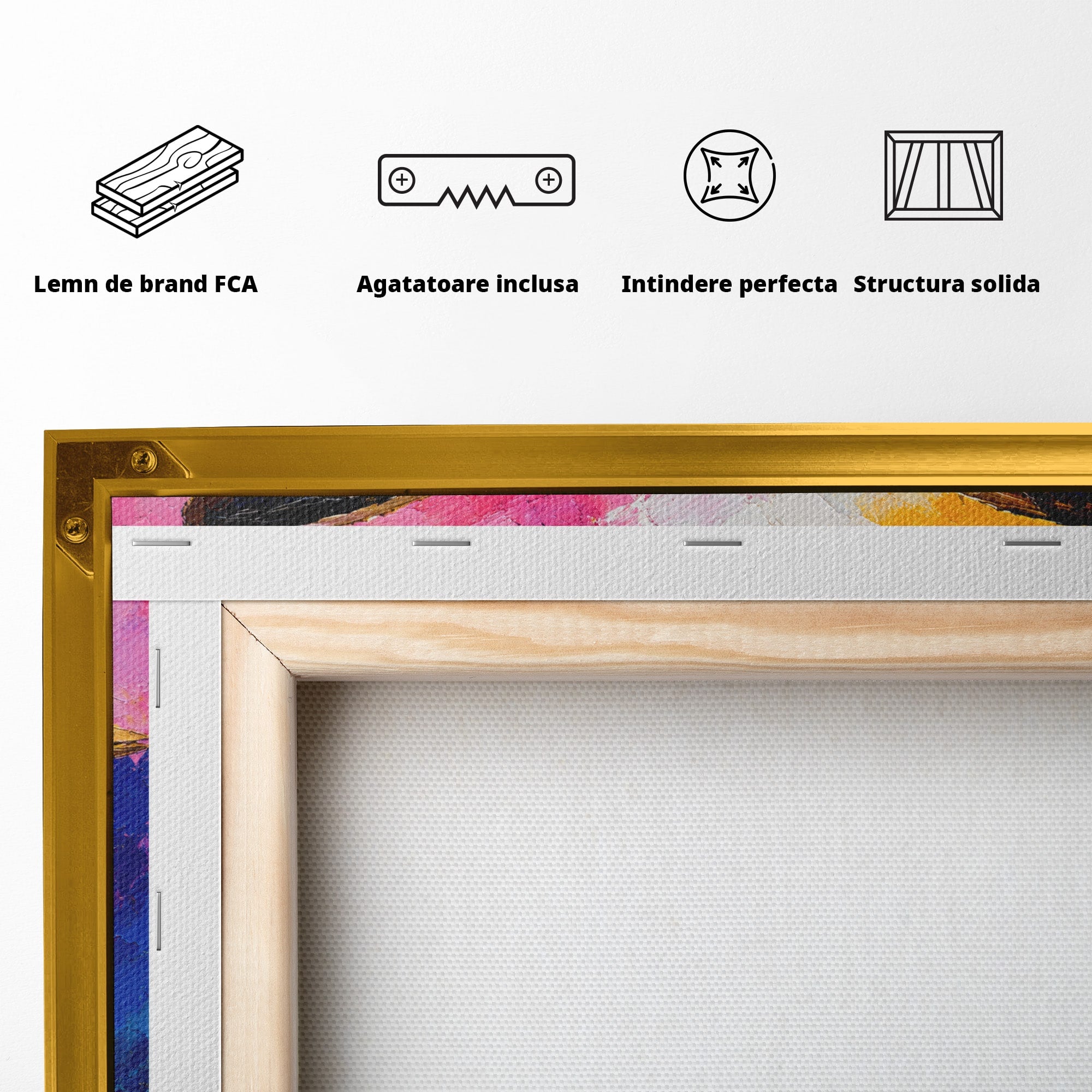 Tablou Canvas Premium LuxCanva® R1022, Set De Tobe Vibrant, Tobe, Muzica, Arta Abstracta, Energetic, Living, Culori Vibrante