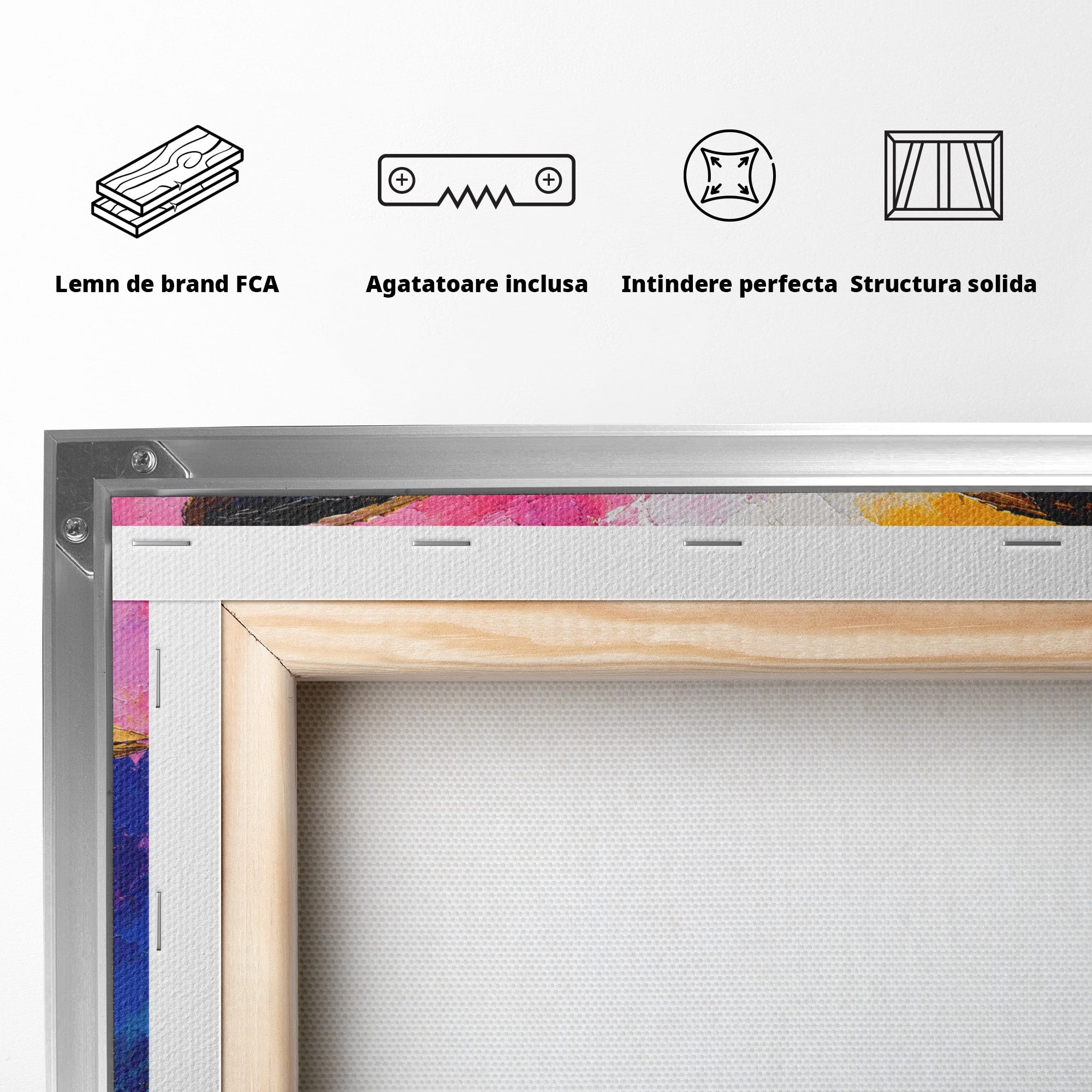 Tablou Canvas Premium LuxCanva® R1022, Set De Tobe Vibrant, Tobe, Muzica, Arta Abstracta, Energetic, Living, Culori Vibrante