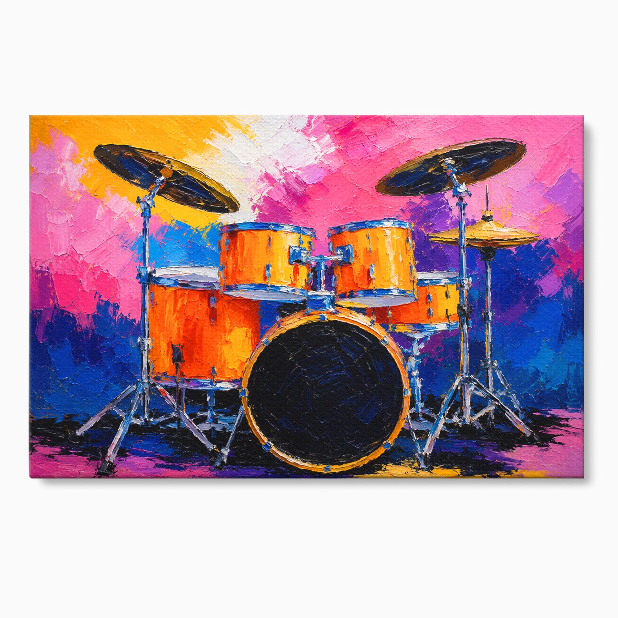 Tablou Canvas Premium LuxCanva® R1022, Set De Tobe Vibrant, Tobe, Muzica, Arta Abstracta, Energetic, Living, Culori Vibrante