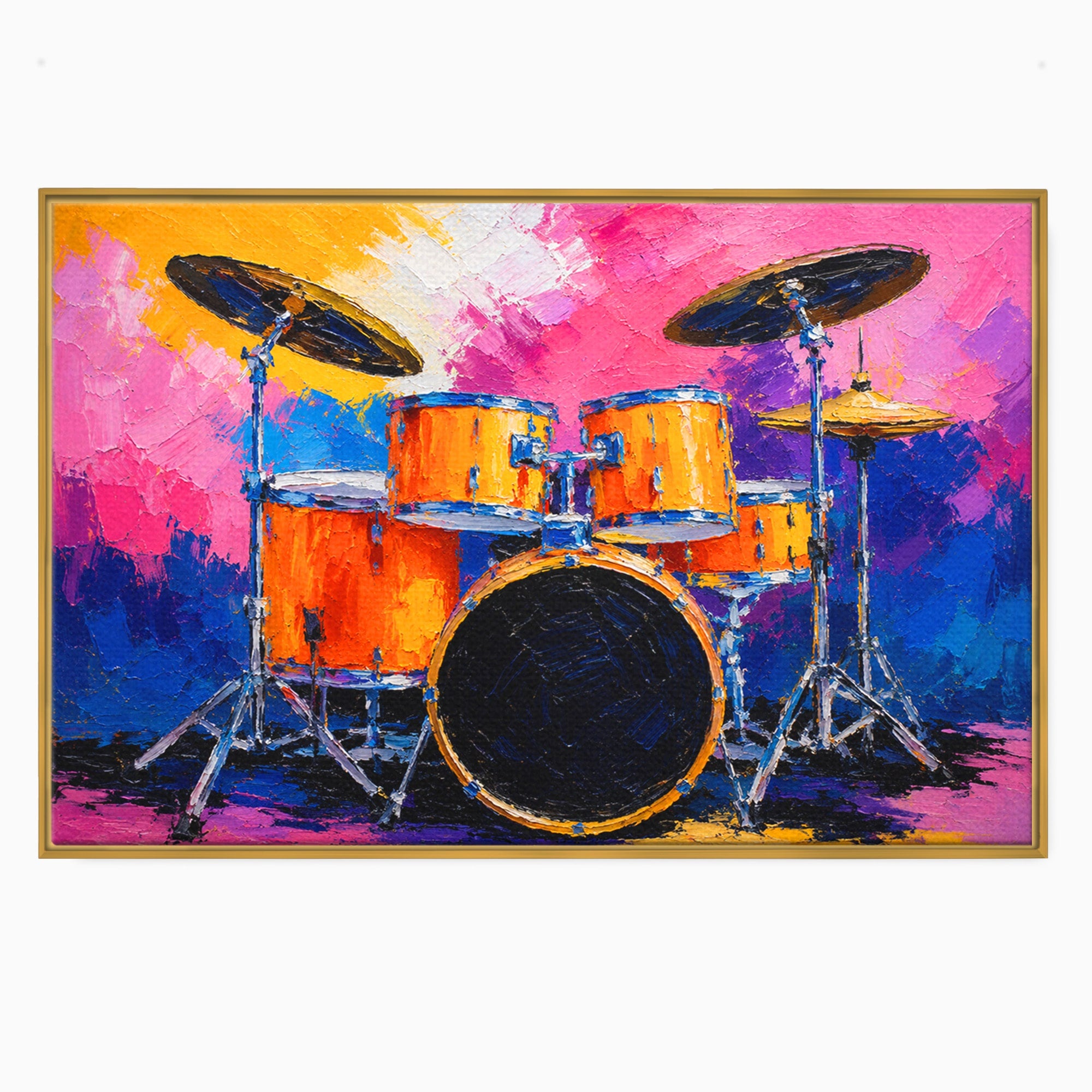 Tablou Canvas Premium LuxCanva® R1022, Set De Tobe Vibrant, Tobe, Muzica, Arta Abstracta, Energetic, Living, Culori Vibrante