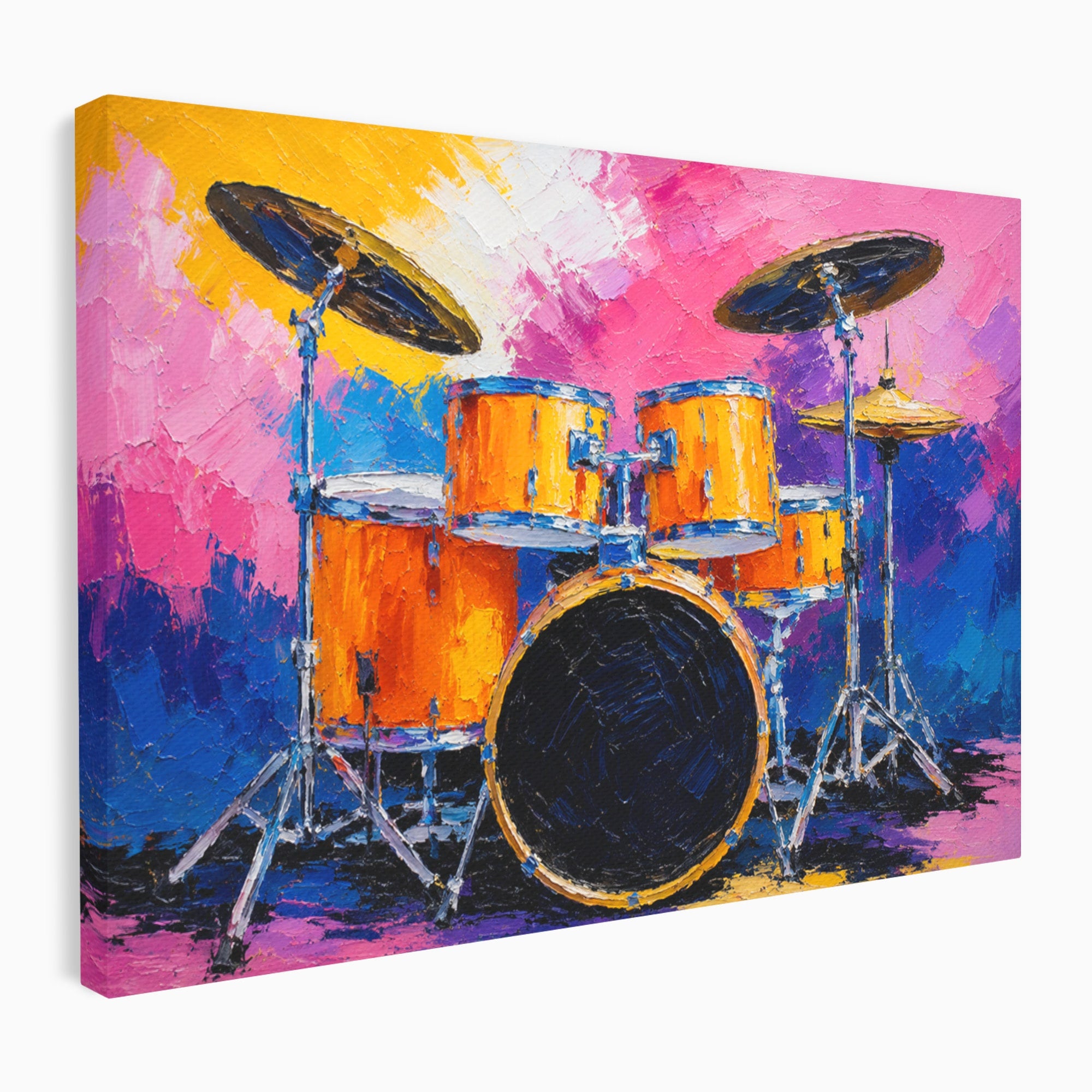 Tablou Canvas Premium LuxCanva® R1022, Set De Tobe Vibrant, Tobe, Muzica, Arta Abstracta, Energetic, Living, Culori Vibrante