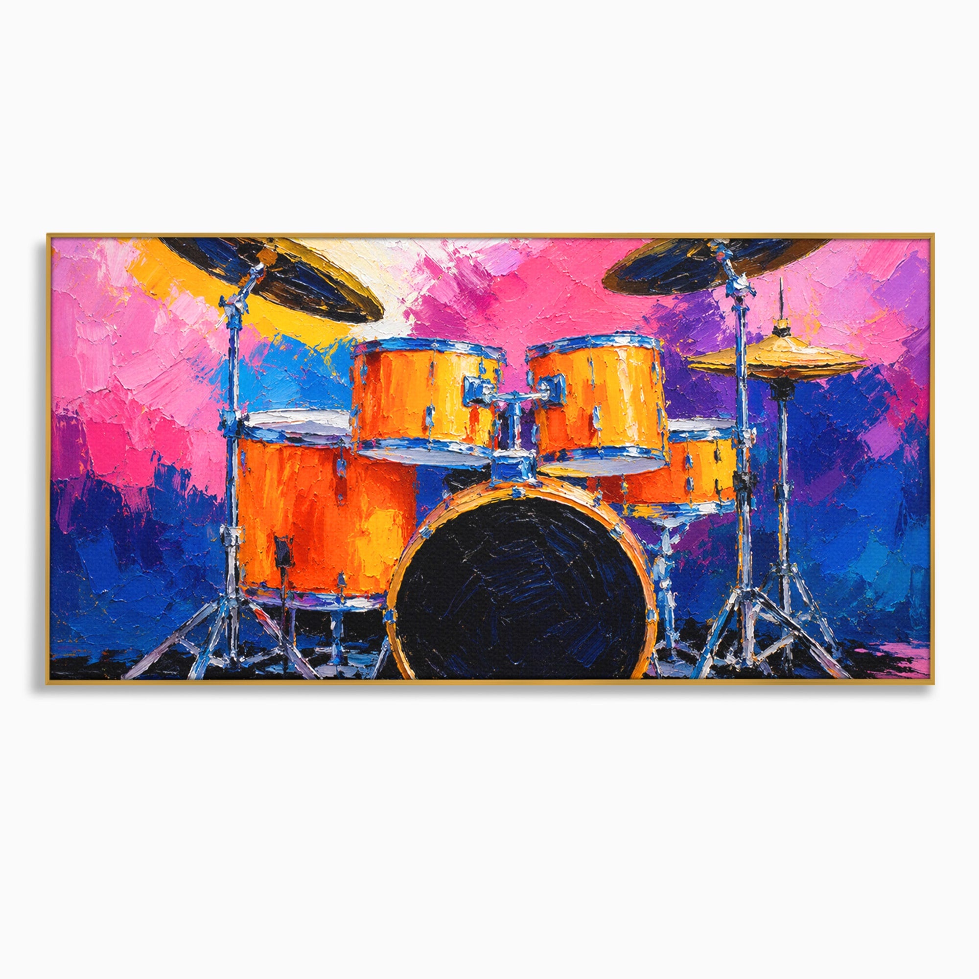 Tablou Canvas Premium LuxCanva® R1022, Set De Tobe Vibrant, Tobe, Muzica, Arta Abstracta, Energetic, Living, Culori Vibrante