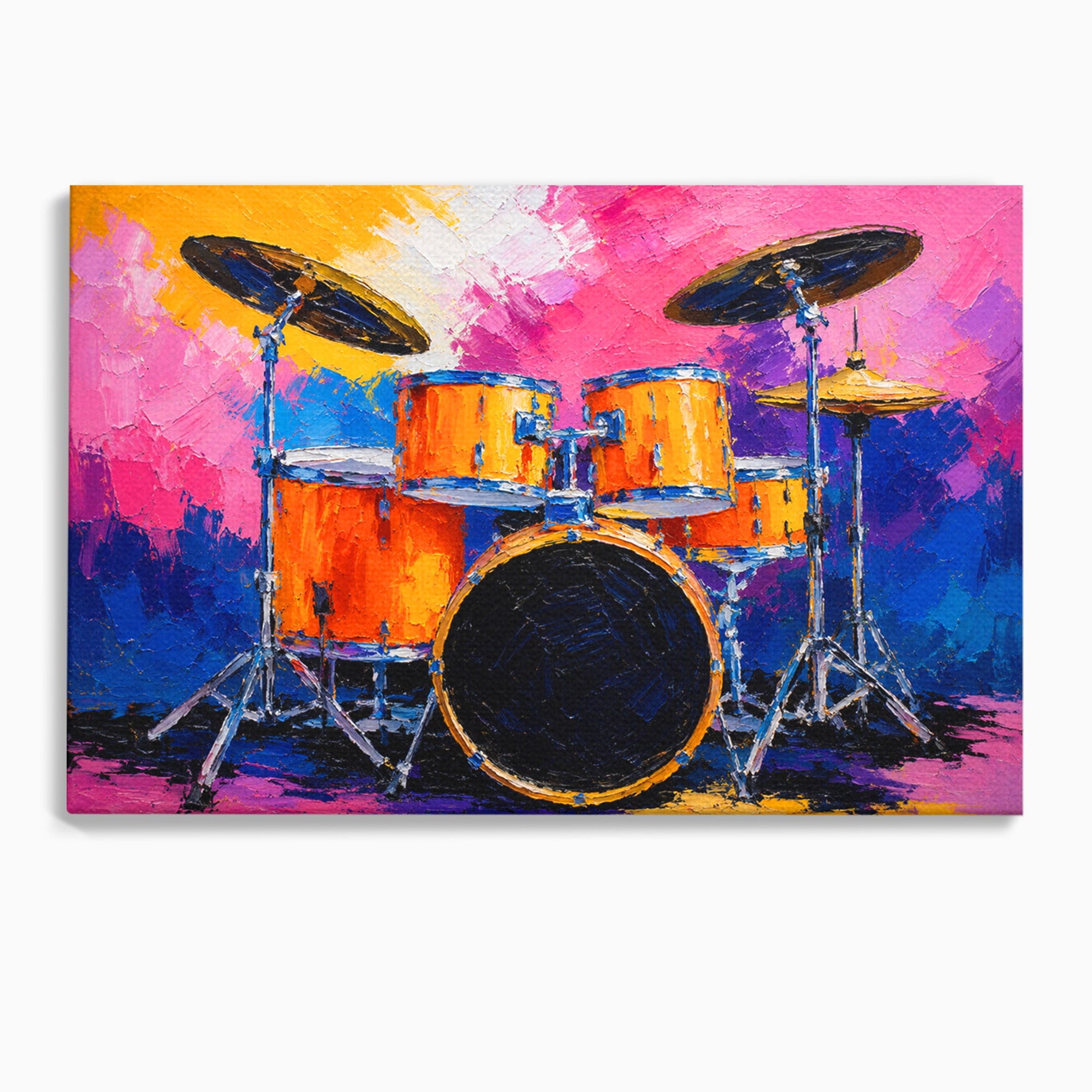 Tablou Canvas Premium LuxCanva® R1022, Set De Tobe Vibrant, Tobe, Muzica, Arta Abstracta, Energetic, Living, Culori Vibrante