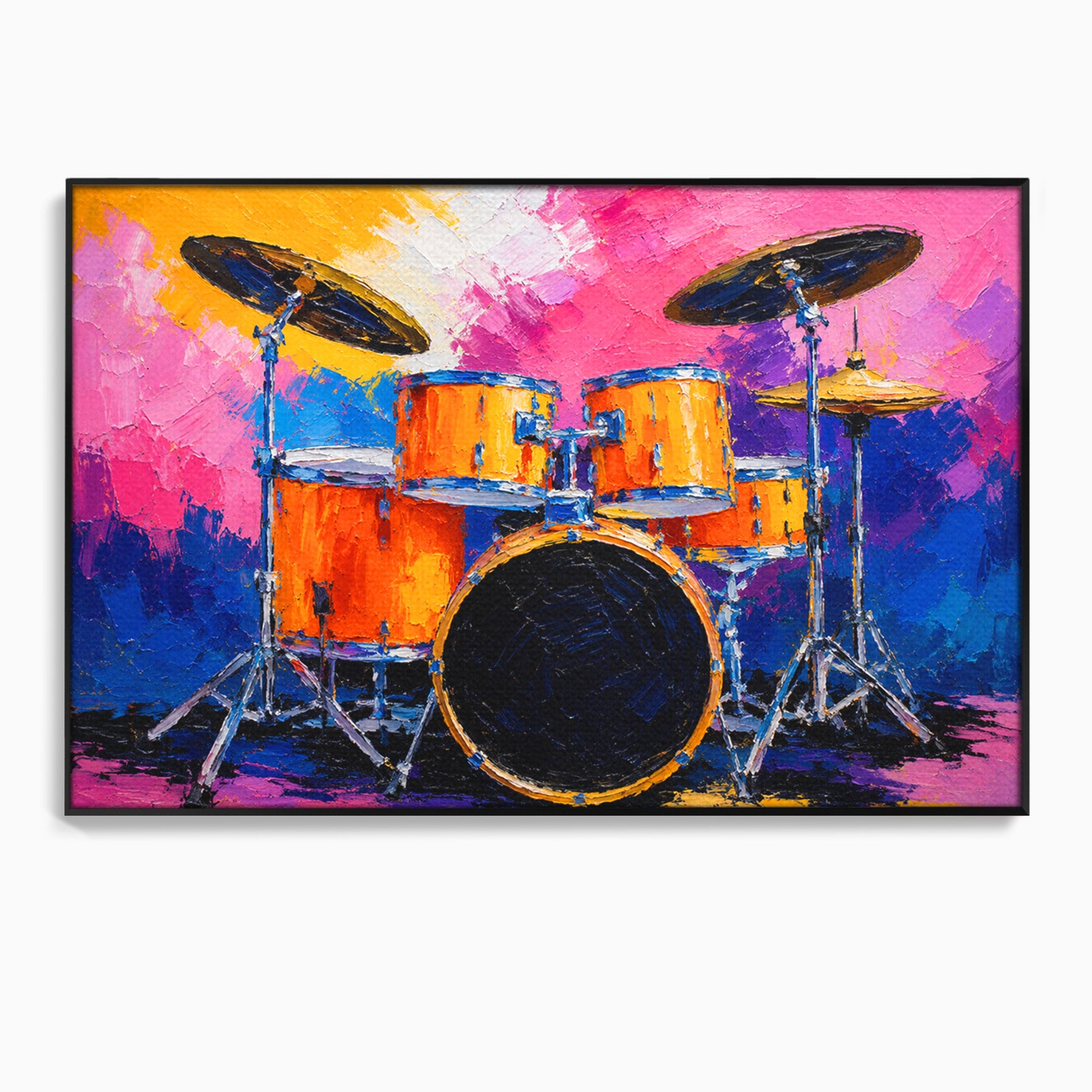 Tablou Canvas Premium LuxCanva® R1022, Set De Tobe Vibrant, Tobe, Muzica, Arta Abstracta, Energetic, Living, Culori Vibrante