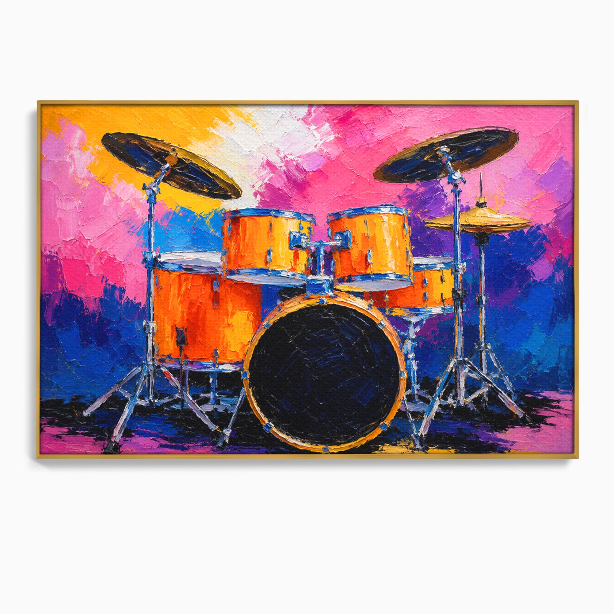 Tablou Canvas Premium LuxCanva® R1022, Set De Tobe Vibrant, Tobe, Muzica, Arta Abstracta, Energetic, Living, Culori Vibrante