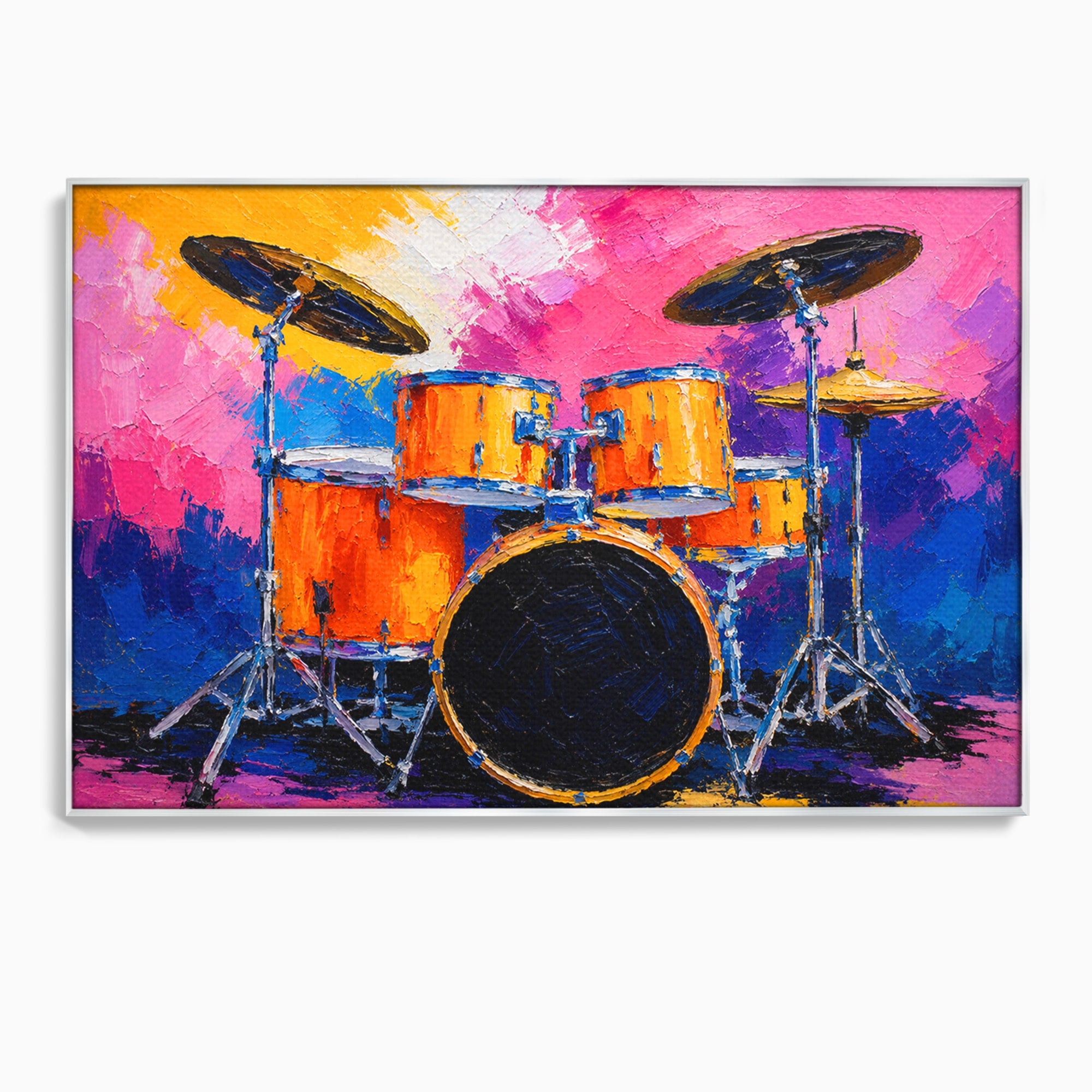 Tablou Canvas Premium LuxCanva® R1022, Set De Tobe Vibrant, Tobe, Muzica, Arta Abstracta, Energetic, Living, Culori Vibrante