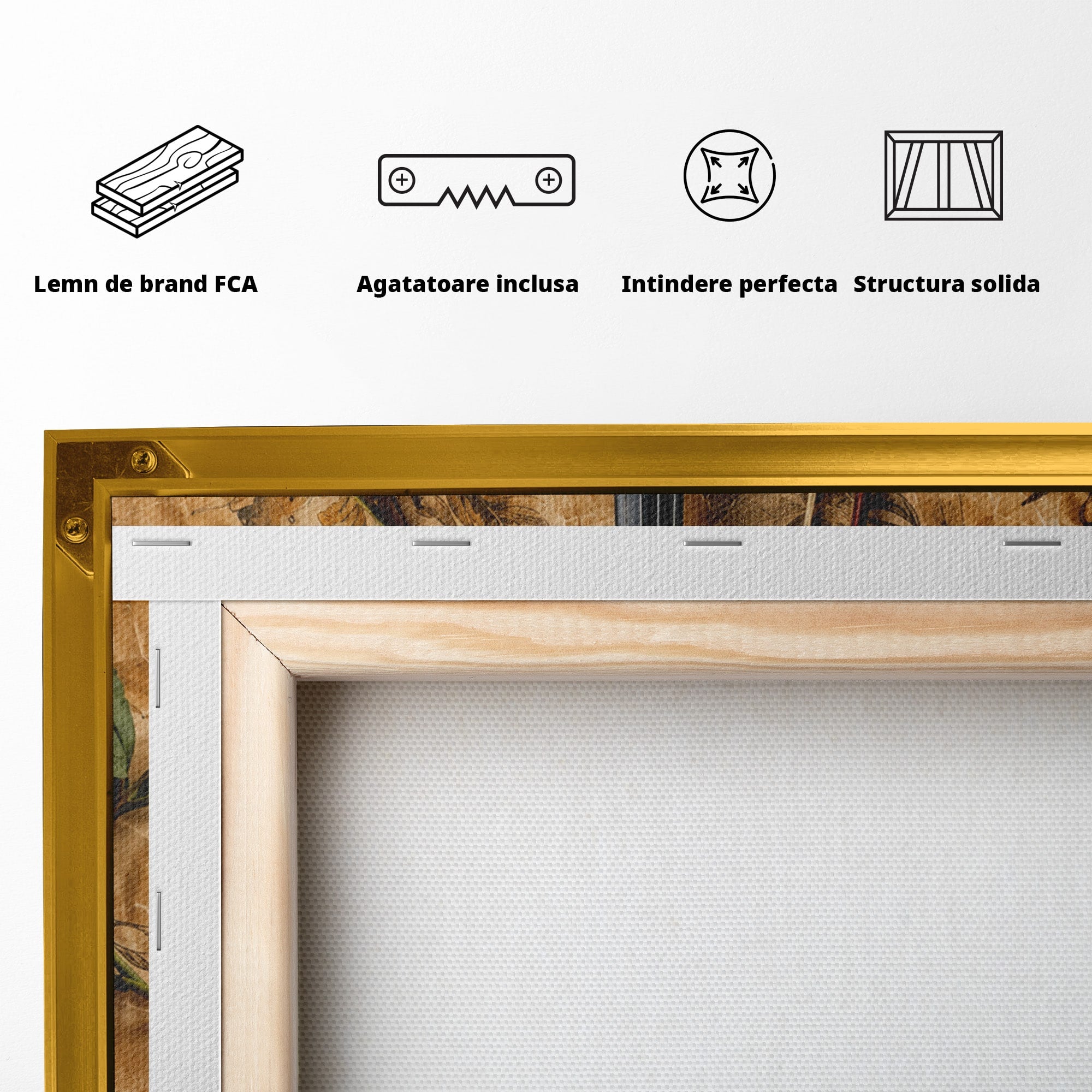 Tablou Canvas Premium LuxCanva® R1023, Vioara Vintage, Vioara, Flori, Vintage, Muzica, Living, Culori Vibrante