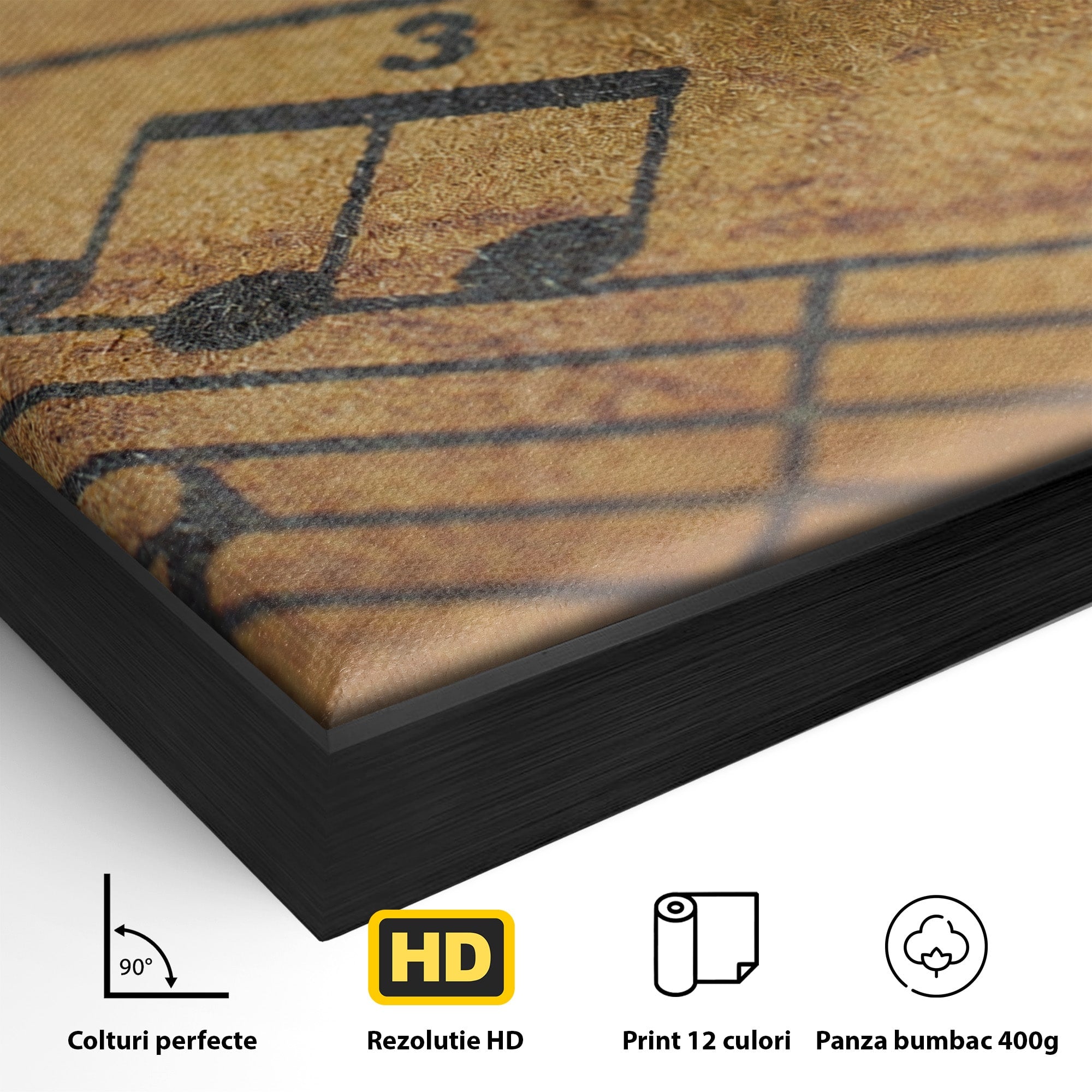 Tablou Canvas Premium LuxCanva® R1024, Armonii Muzicale, Muzica, Partitura, Stilou, Insemnari, Birou, Vintage, Culori Vibrante