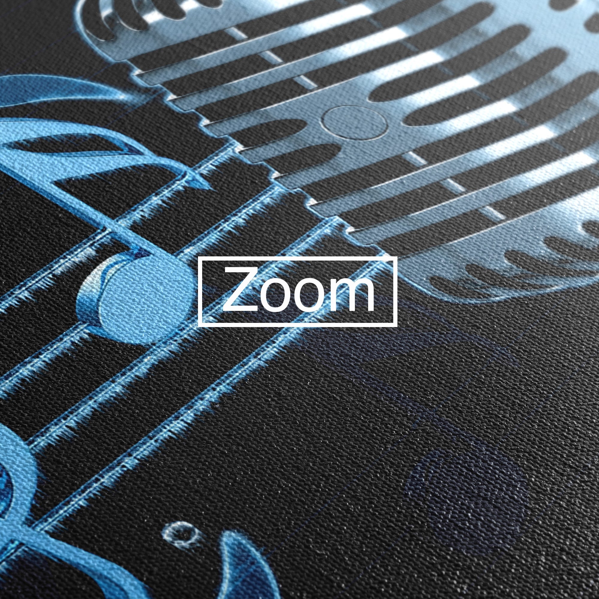 Tablou Canvas Premium LuxCanva® R1025, Microfon Retro Muzical, Microfon, Muzica, Retro, Note Muzicale, Birou, Living, Culori Vibrante