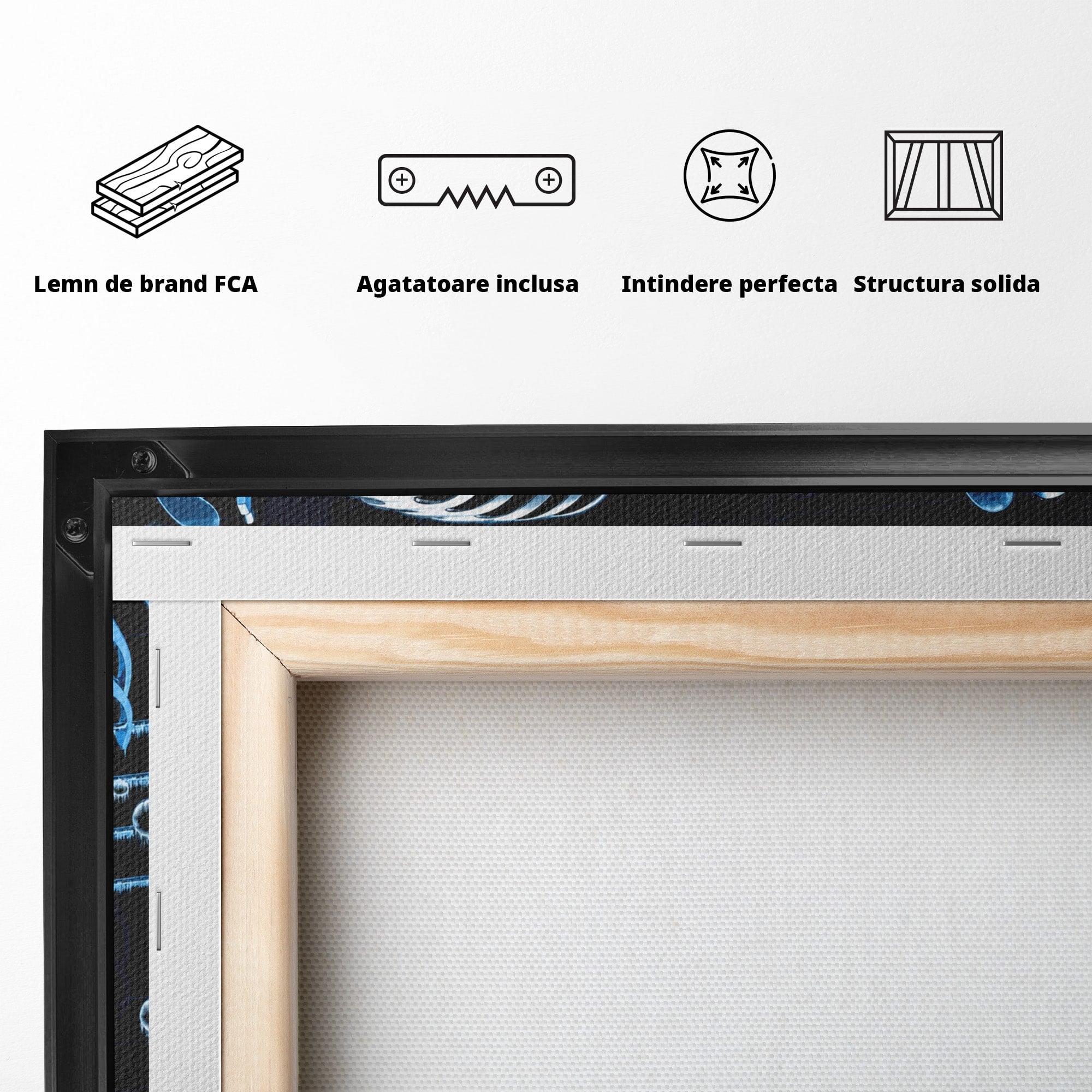 Tablou Canvas Premium LuxCanva® R1025, Microfon Retro Muzical, Microfon, Muzica, Retro, Note Muzicale, Birou, Living, Culori Vibrante