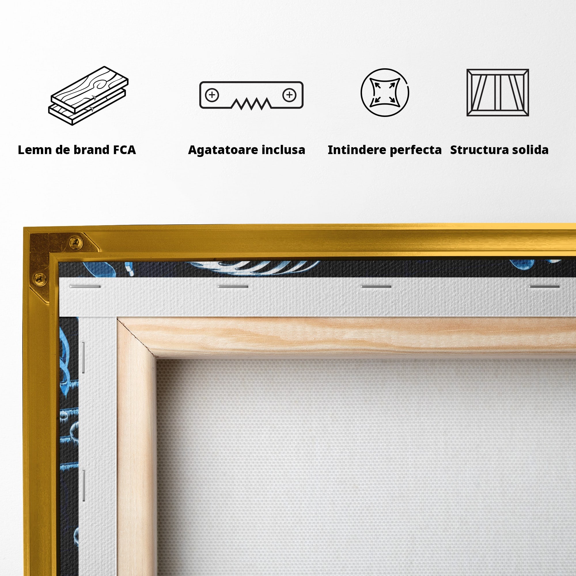 Tablou Canvas Premium LuxCanva® R1025, Microfon Retro Muzical, Microfon, Muzica, Retro, Note Muzicale, Birou, Living, Culori Vibrante