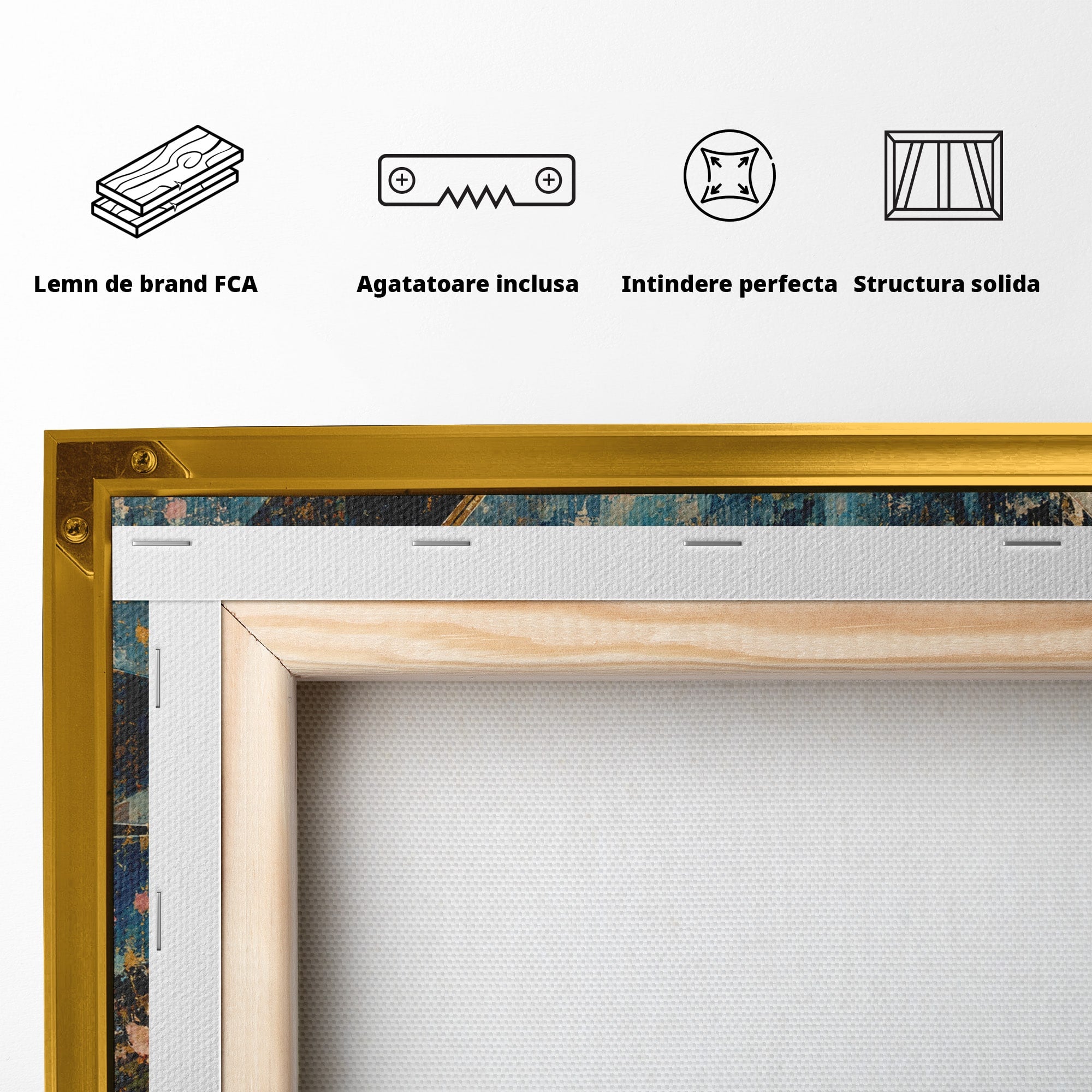 Tablou Canvas Premium LuxCanva® R1026, Inger La Pian Albastru, Inger, Pian, Flori, Living, Arta, Culori Vibrante