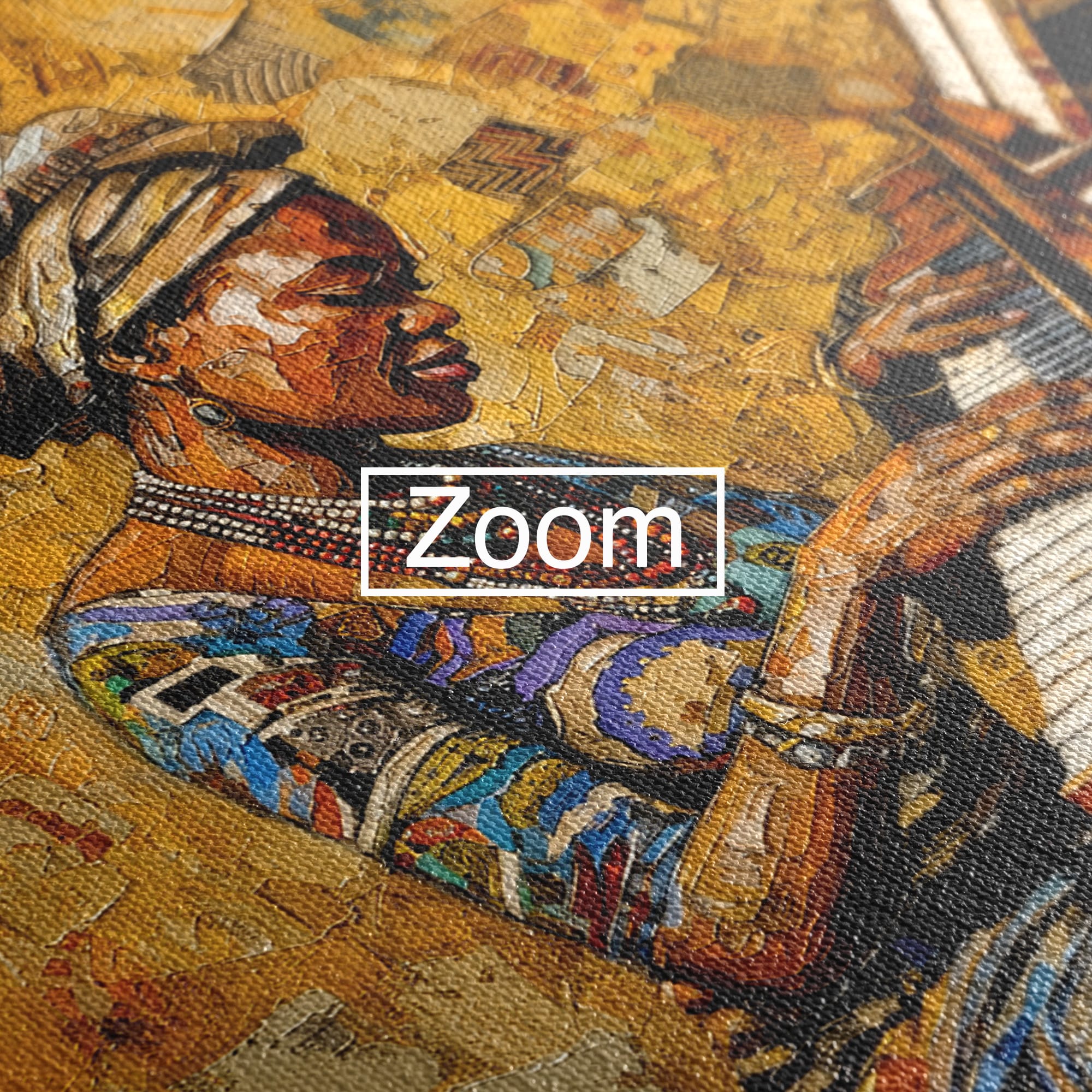 Tablou Canvas Premium LuxCanva® R1027, Pianista Africana, Pian, Femeie, Portret, Muzica, Living, Culori Vibrante