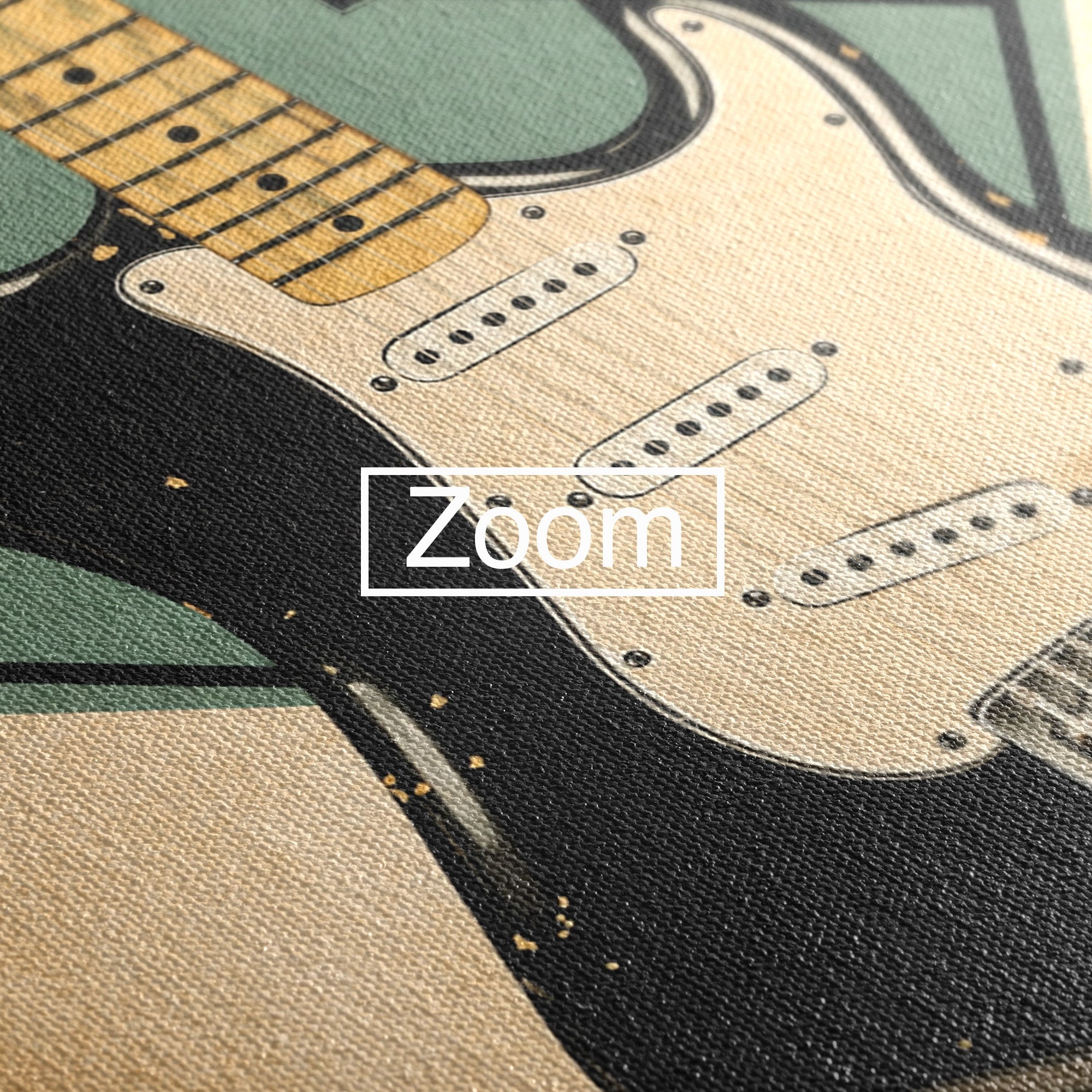Tablou Canvas Premium LuxCanva® R1030, Chitara Rock Vintage, Chitara, Muzica, Vintage, Rock, Birou, Culori Vibrante