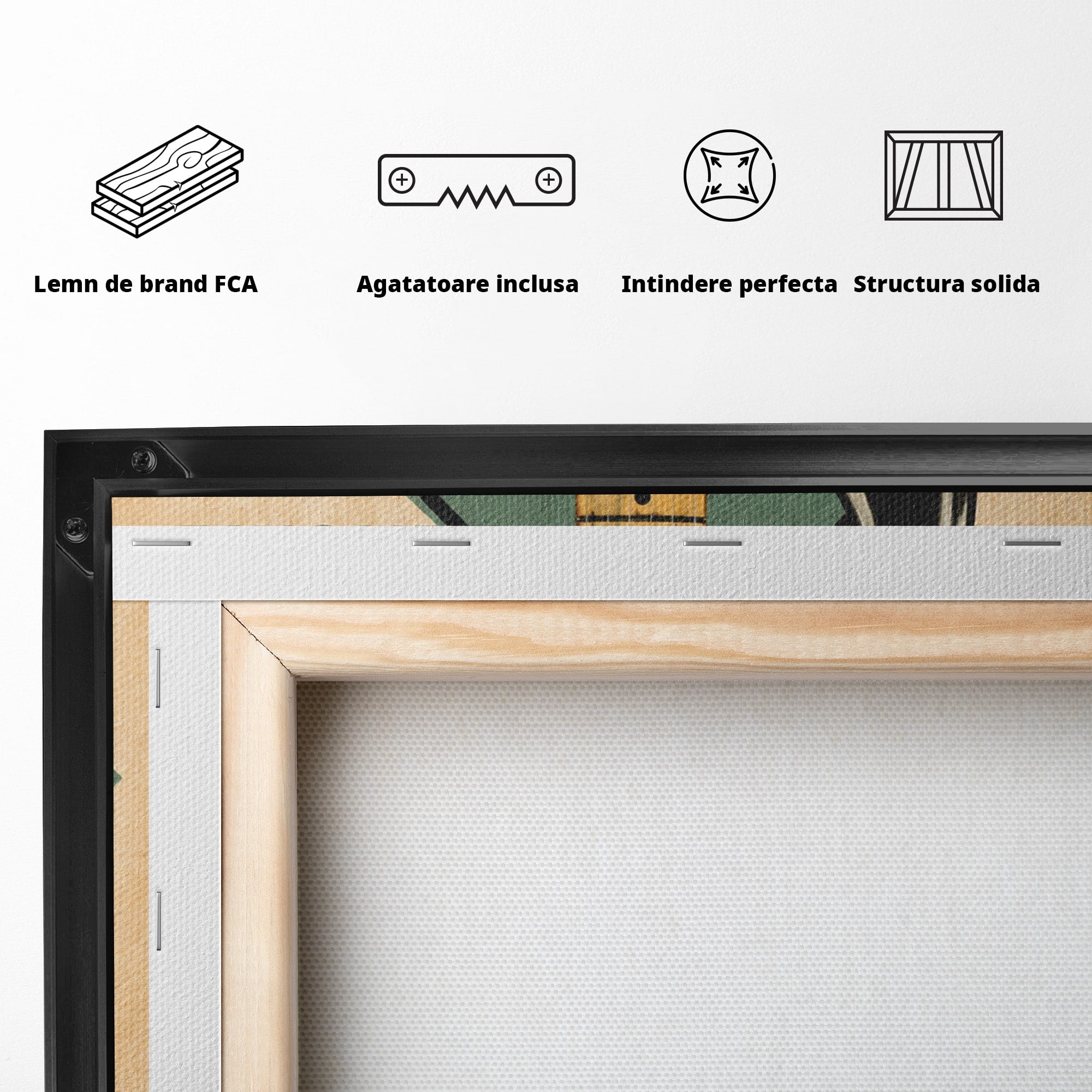 Tablou Canvas Premium LuxCanva® R1030, Chitara Rock Vintage, Chitara, Muzica, Vintage, Rock, Birou, Culori Vibrante