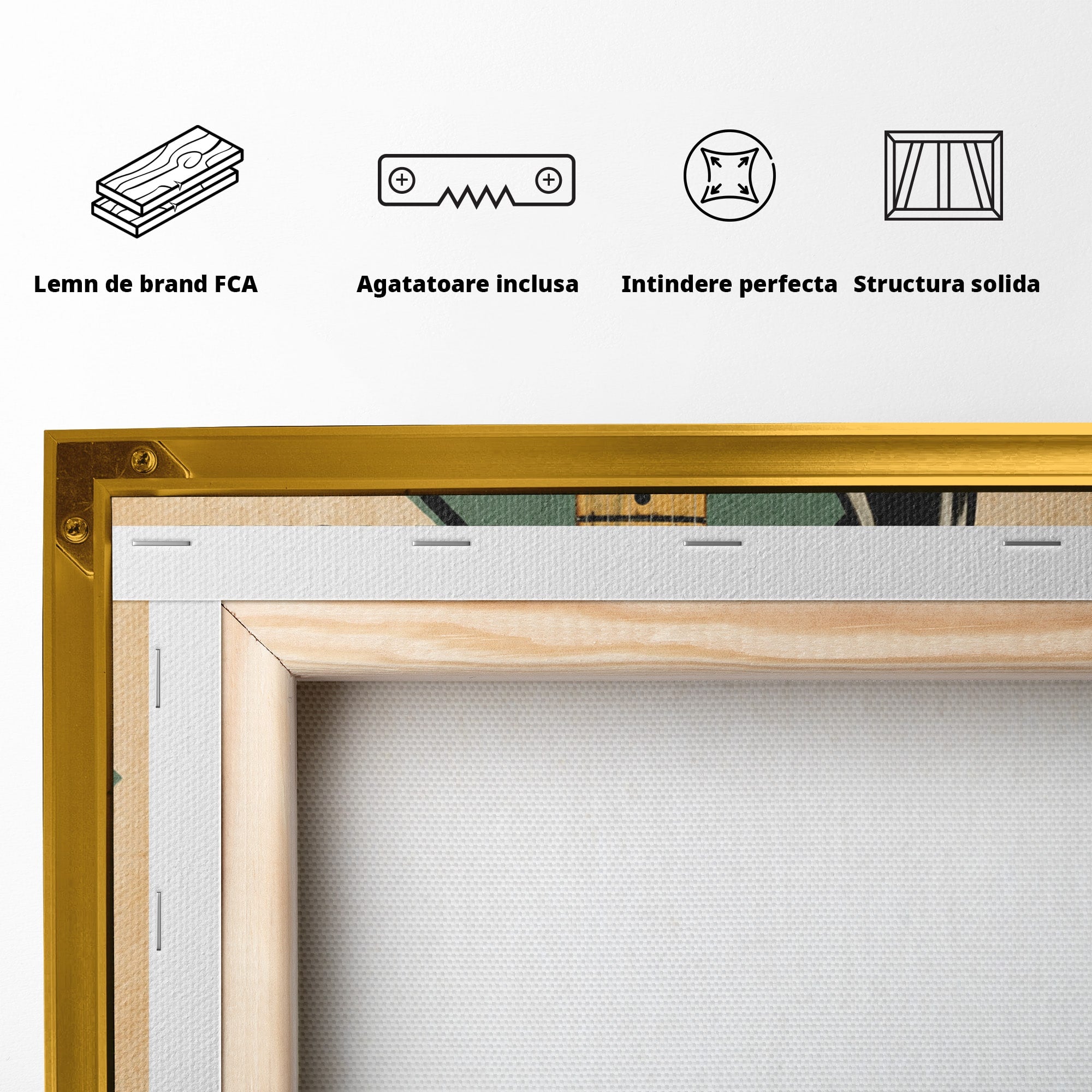 Tablou Canvas Premium LuxCanva® R1030, Chitara Rock Vintage, Chitara, Muzica, Vintage, Rock, Birou, Culori Vibrante