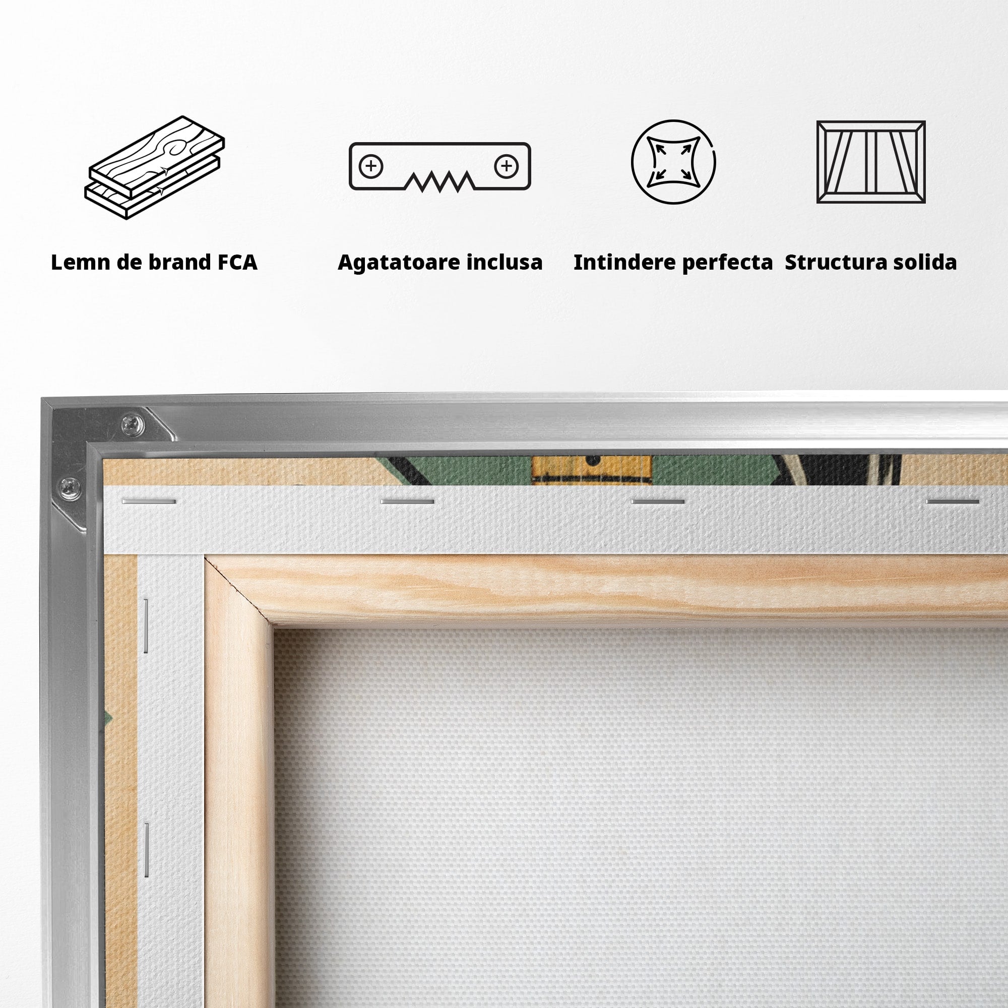 Tablou Canvas Premium LuxCanva® R1030, Chitara Rock Vintage, Chitara, Muzica, Vintage, Rock, Birou, Culori Vibrante