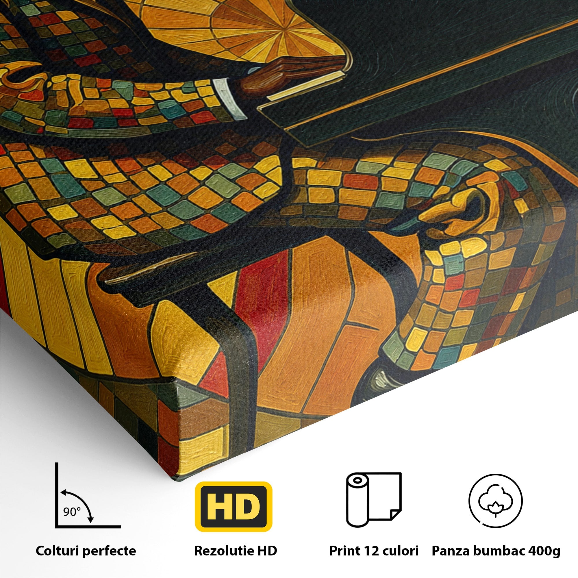 Tablou Canvas Premium LuxCanva® R1031, Pianistul In Lumina, Pianist, Muzica, Arta, Portret, Living, Culori Vibrante