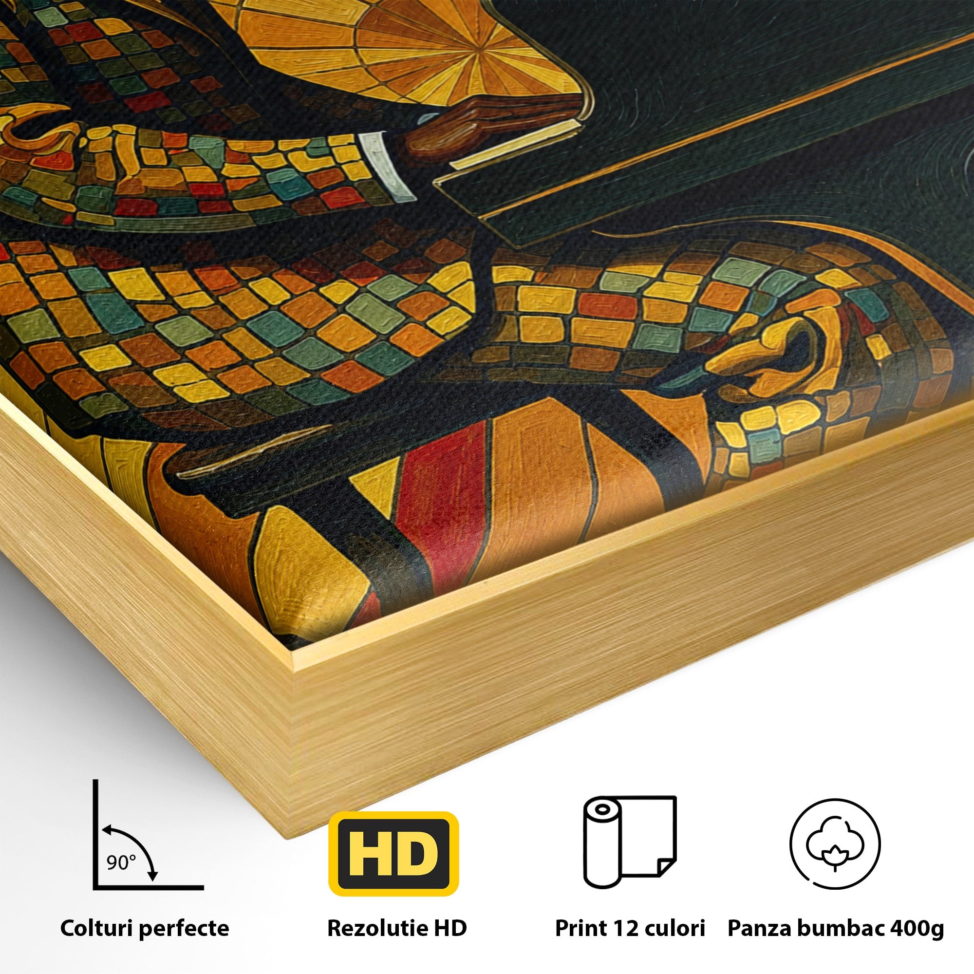 Tablou Canvas Premium LuxCanva® R1031, Pianistul In Lumina, Pianist, Muzica, Arta, Portret, Living, Culori Vibrante