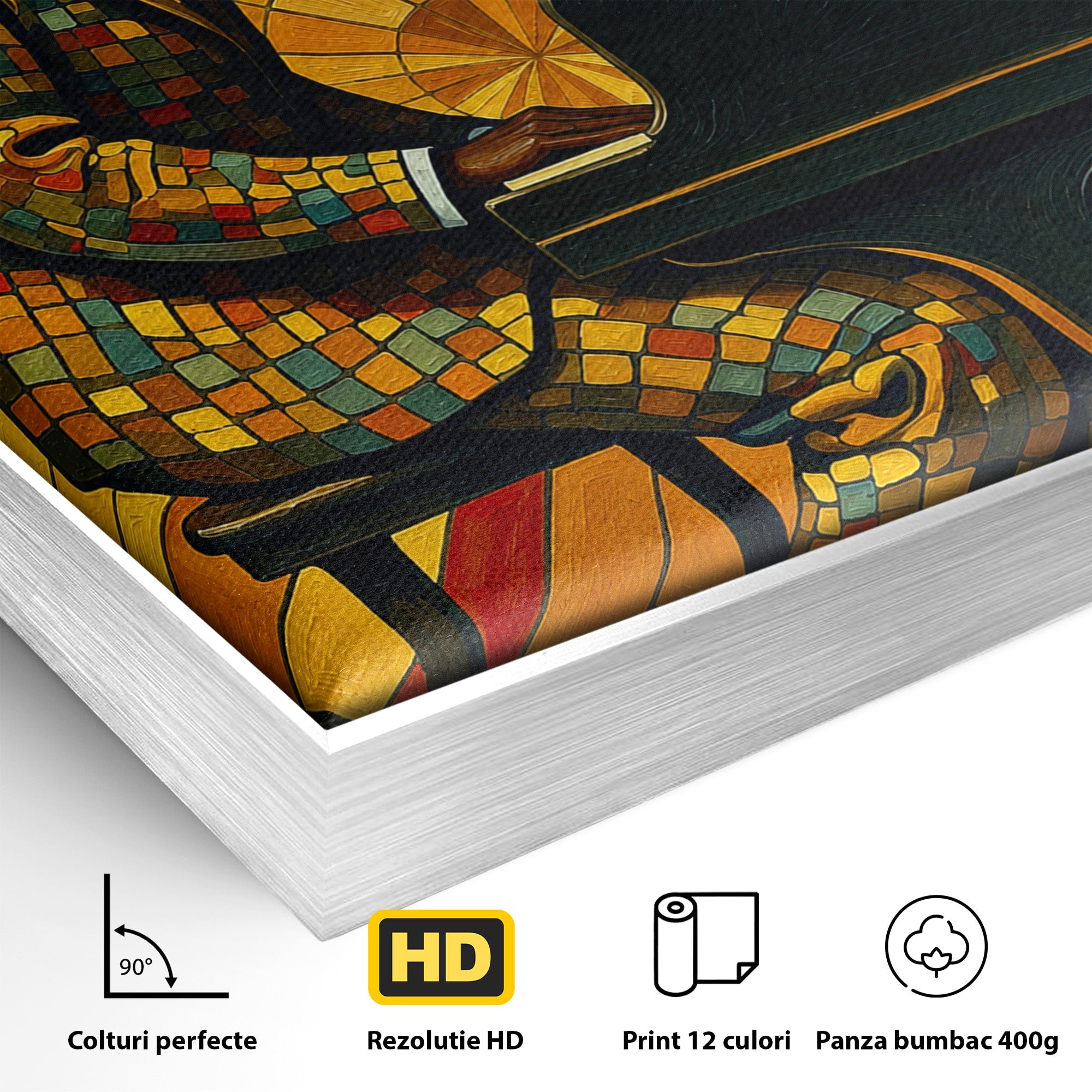 Tablou Canvas Premium LuxCanva® R1031, Pianistul In Lumina, Pianist, Muzica, Arta, Portret, Living, Culori Vibrante