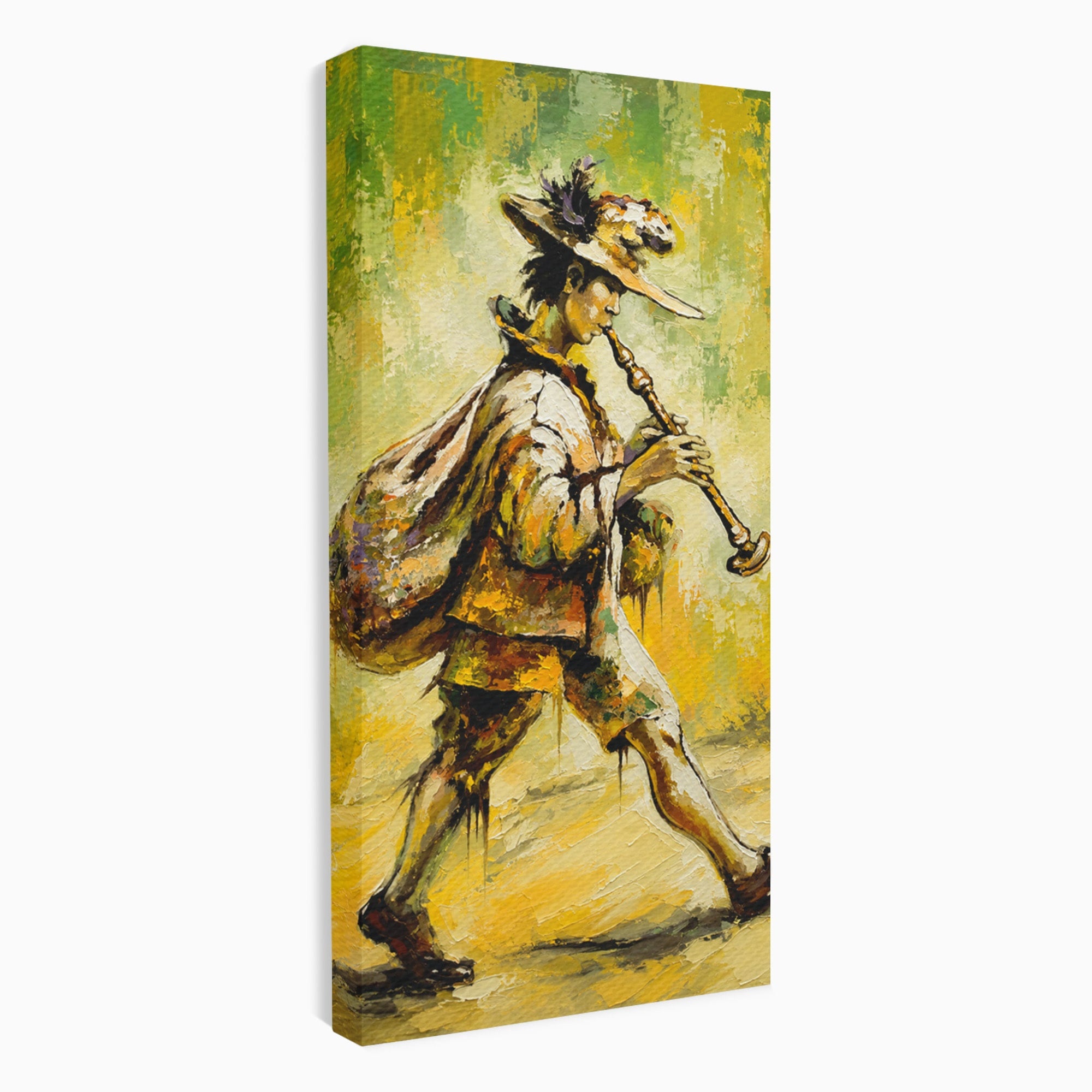 Tablou Canvas Premium LuxCanva® R1032, Flautistul Fermecat, Flautist, Muzica, Arta, Figurativ, Living, Culori Vibrante