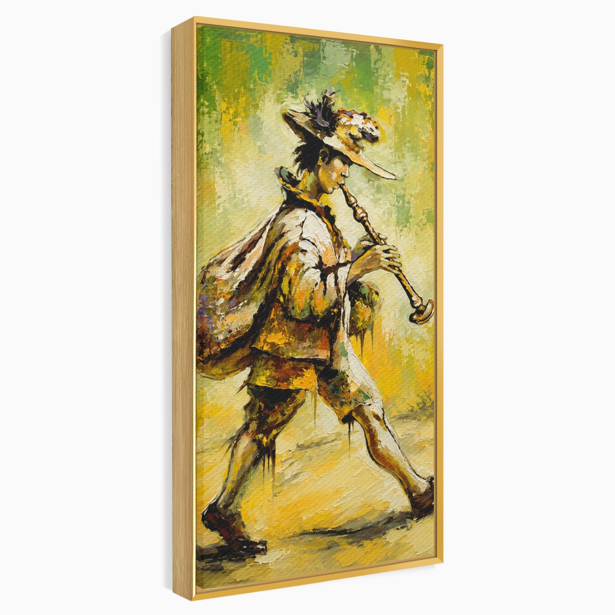 Tablou Canvas Premium LuxCanva® R1032, Flautistul Fermecat, Flautist, Muzica, Arta, Figurativ, Living, Culori Vibrante