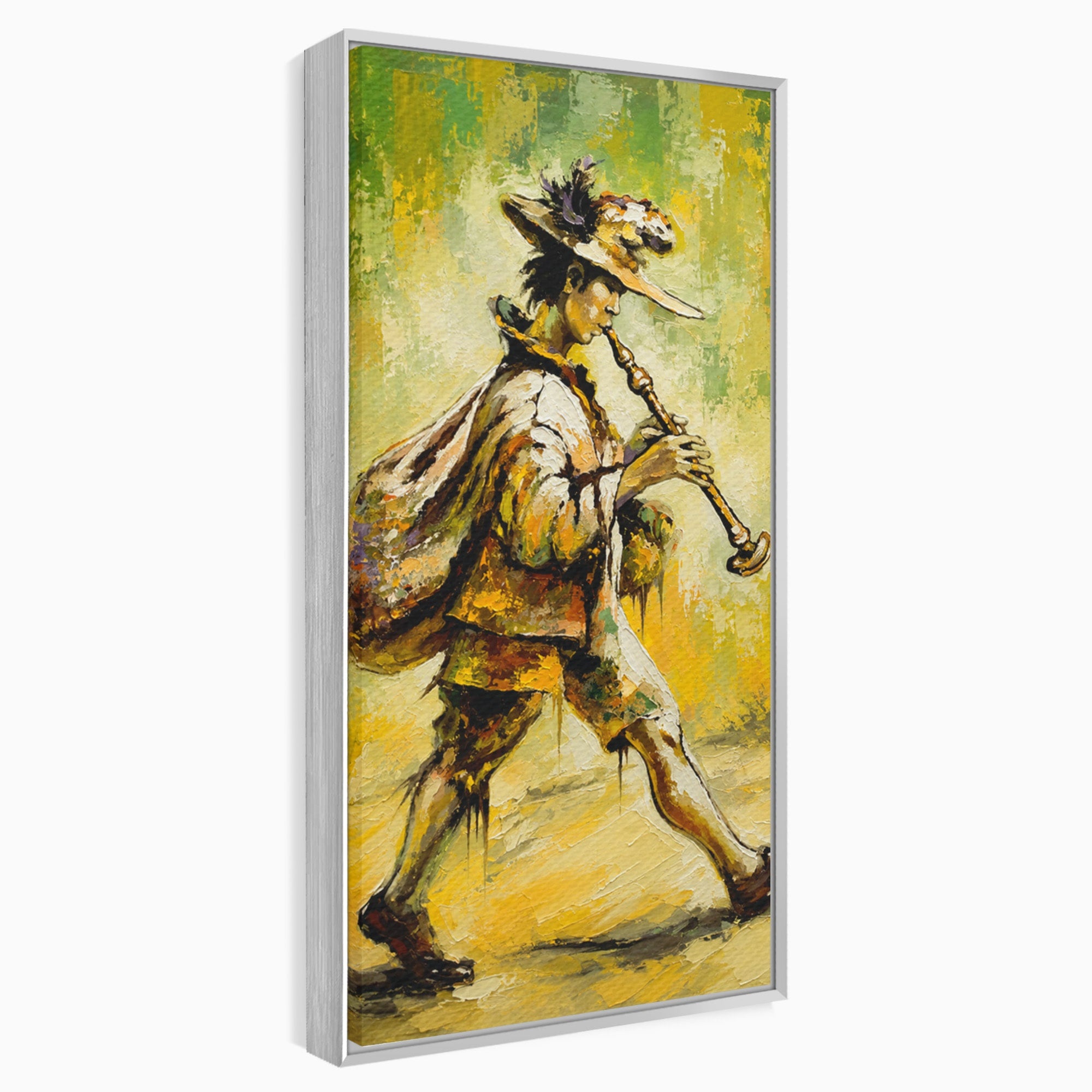 Tablou Canvas Premium LuxCanva® R1032, Flautistul Fermecat, Flautist, Muzica, Arta, Figurativ, Living, Culori Vibrante