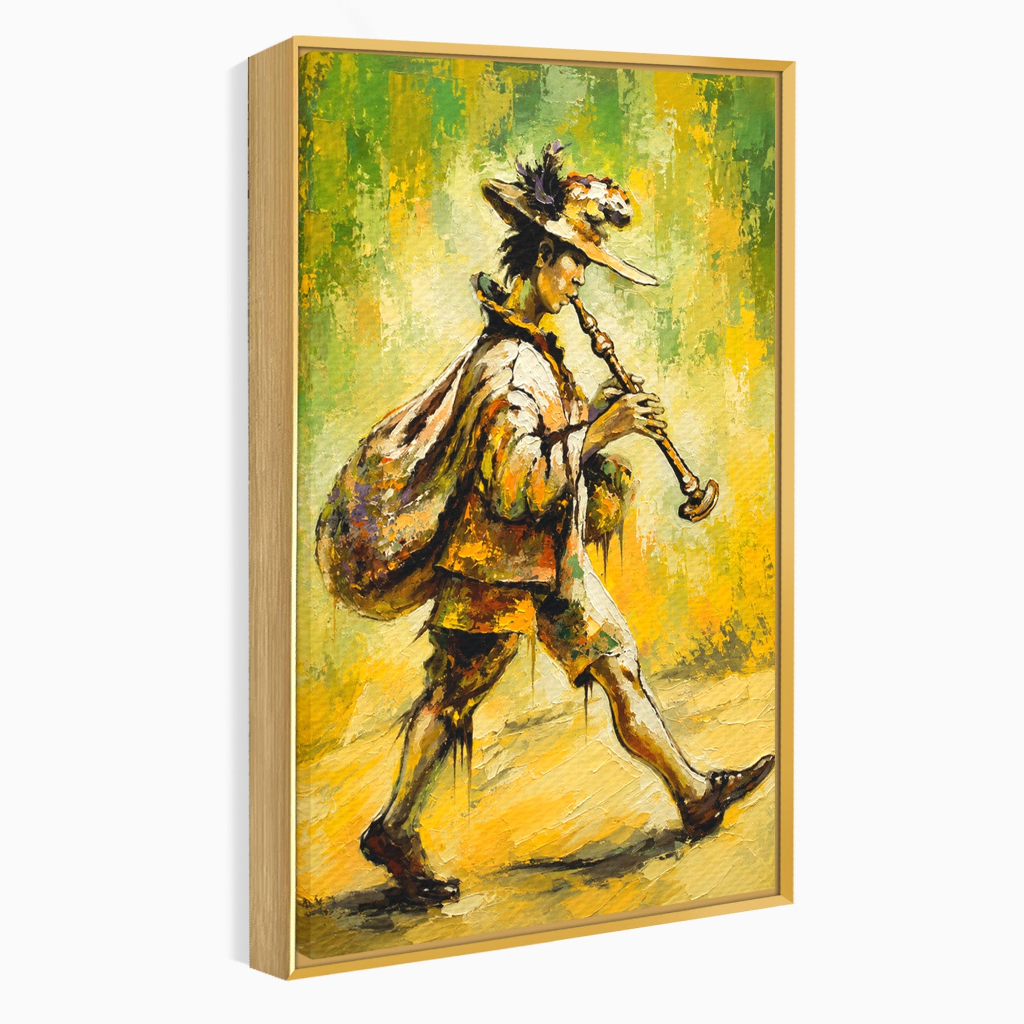 Tablou Canvas Premium LuxCanva® R1032, Flautistul Fermecat, Flautist, Muzica, Arta, Figurativ, Living, Culori Vibrante