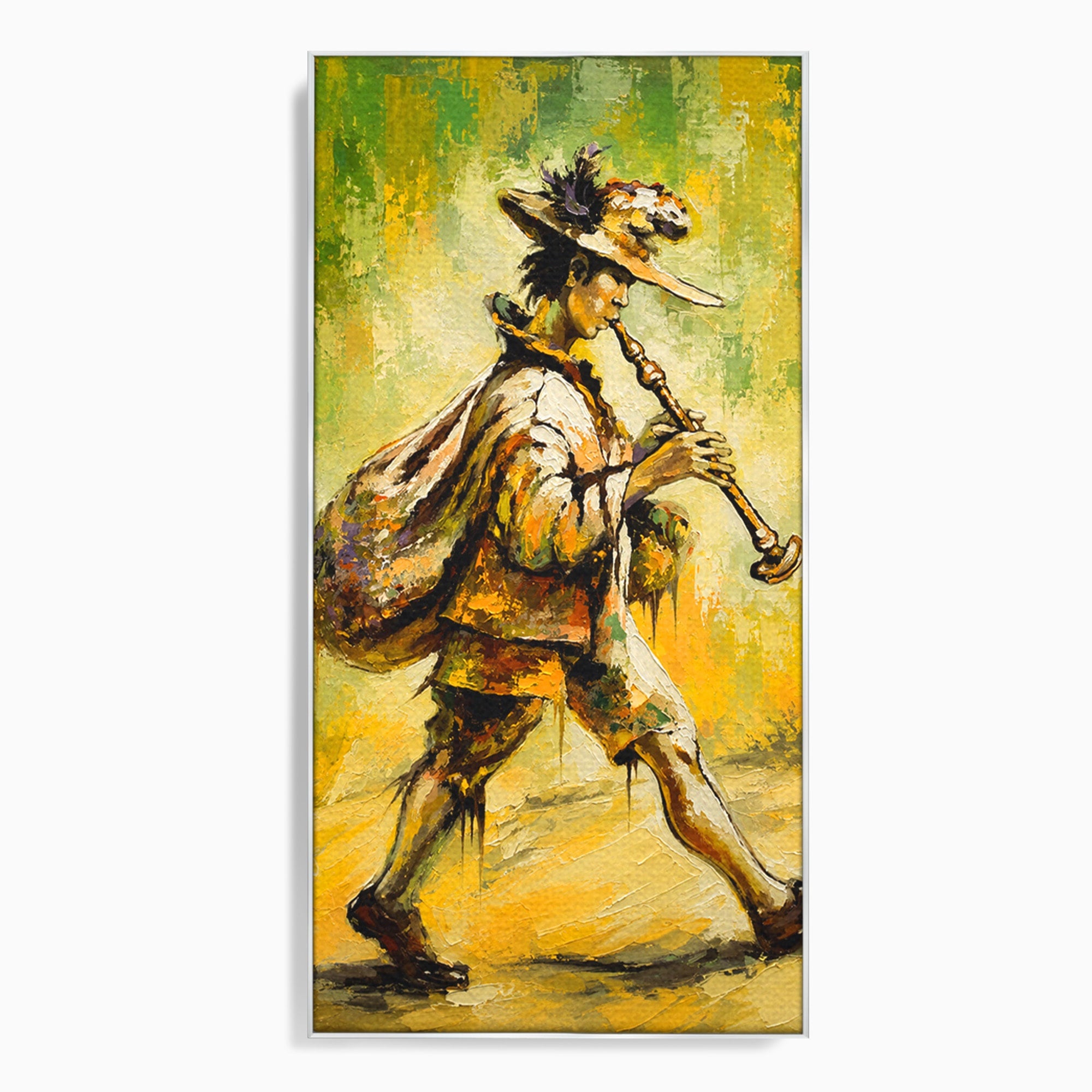 Tablou Canvas Premium LuxCanva® R1032, Flautistul Fermecat, Flautist, Muzica, Arta, Figurativ, Living, Culori Vibrante