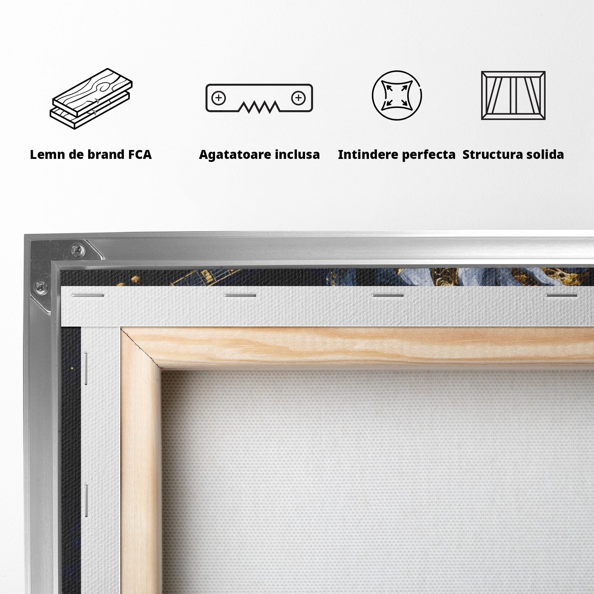 Tablou Canvas Premium LuxCanva® R1039, Astronaut Cu Chitara, Astronaut, Chitara, Spatiu, Arta Contemporana, Birou, Culori Vibrante