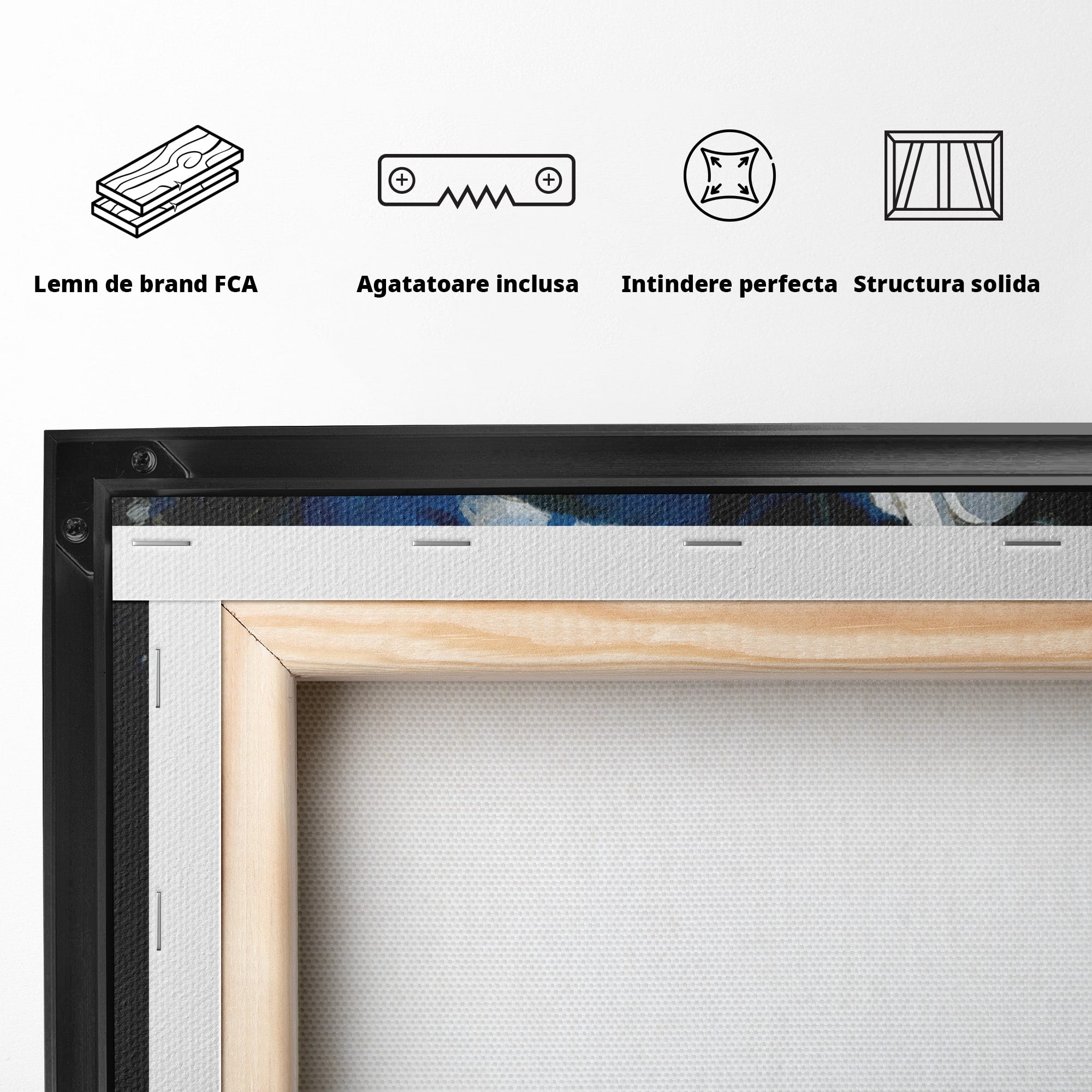 Tablou Canvas Premium LuxCanva® R1040, Statue Cu Casti, Statue, Arta Clasica, Muzica, Contemporan, Birou, Culori Vibrante