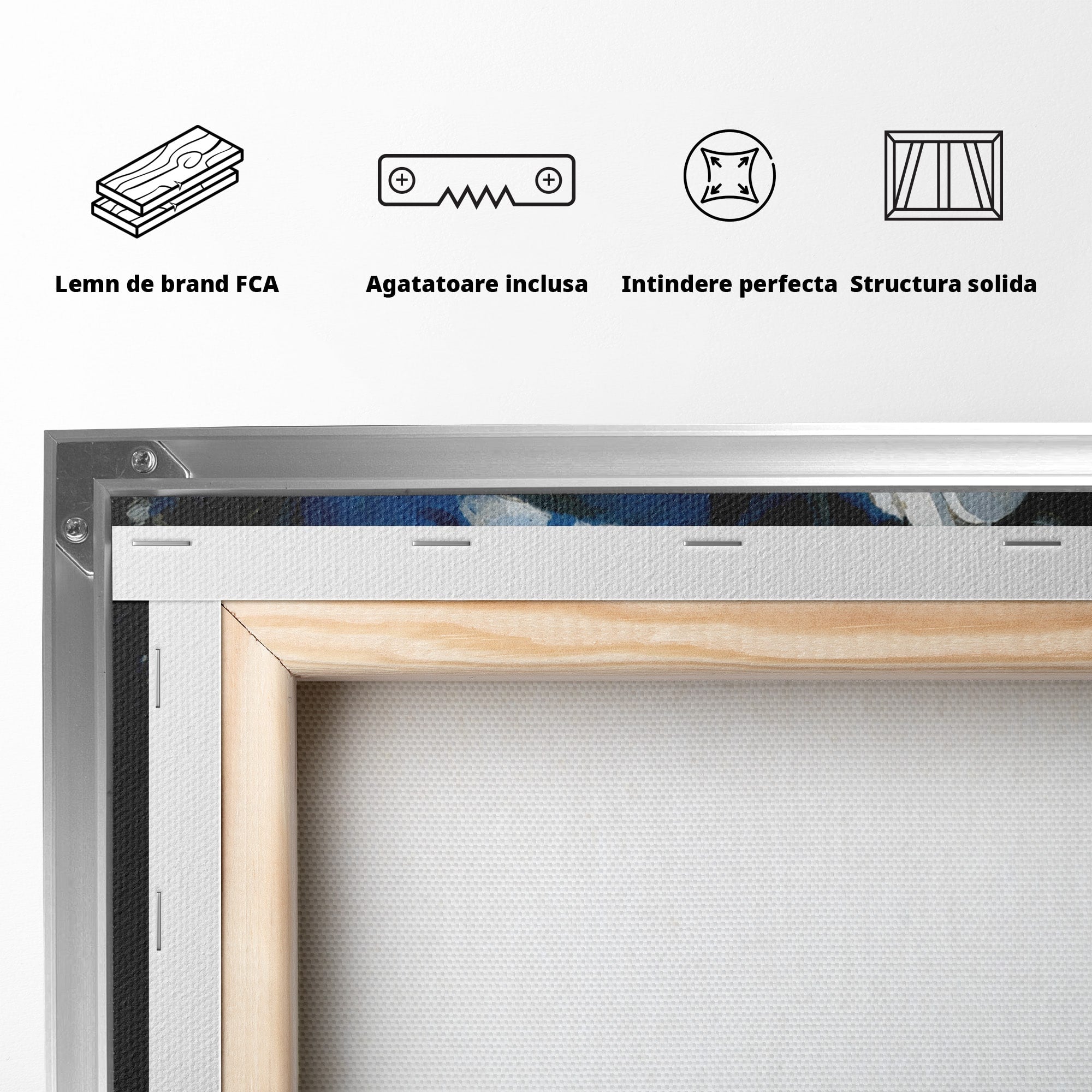 Tablou Canvas Premium LuxCanva® R1040, Statue Cu Casti, Statue, Arta Clasica, Muzica, Contemporan, Birou, Culori Vibrante