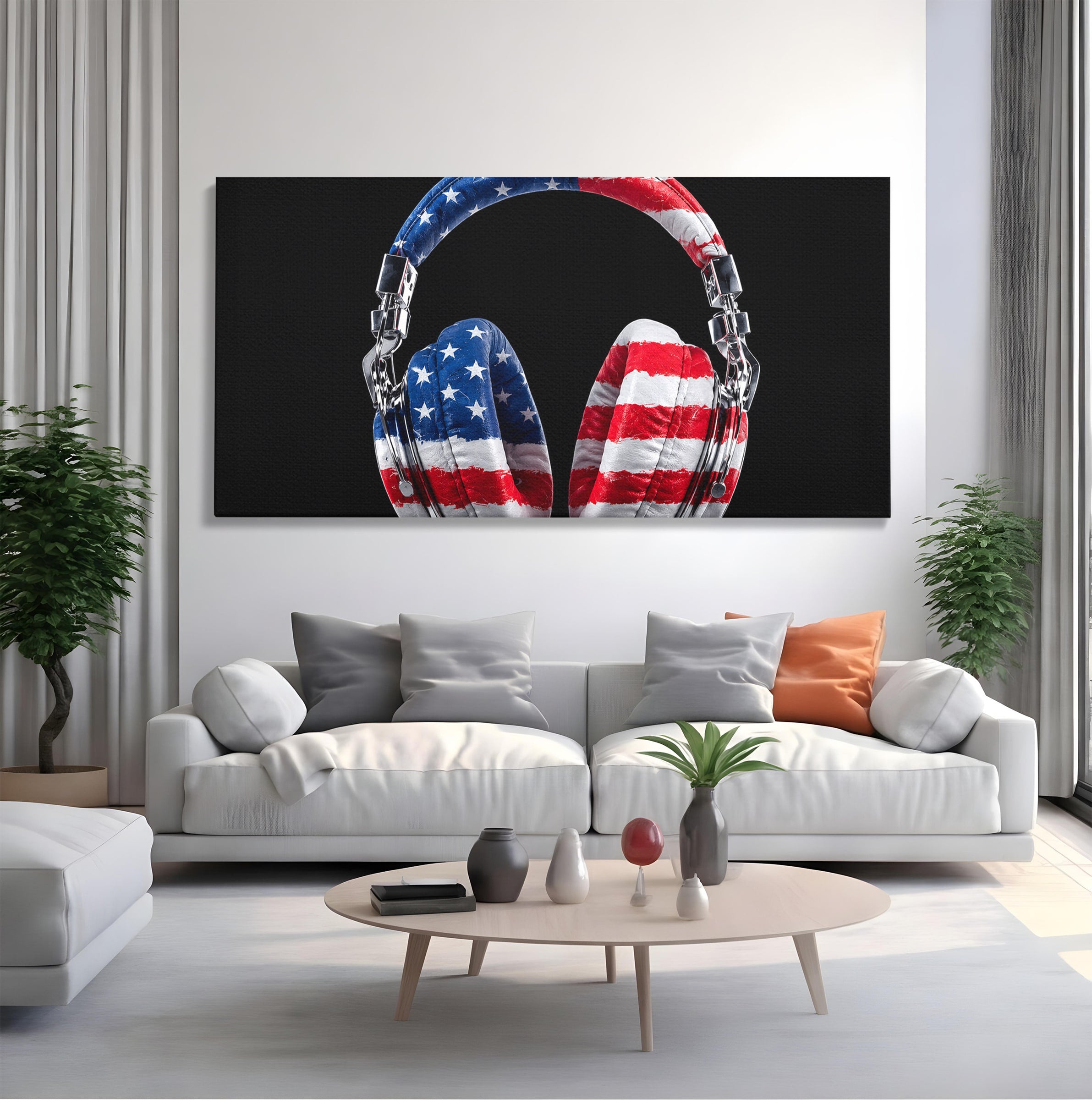 Tablou Canvas Premium LuxCanva® R1041, Castile Patriotice, Castile, Stele, Drapel, Muzica, Birou, Culori Vibrante