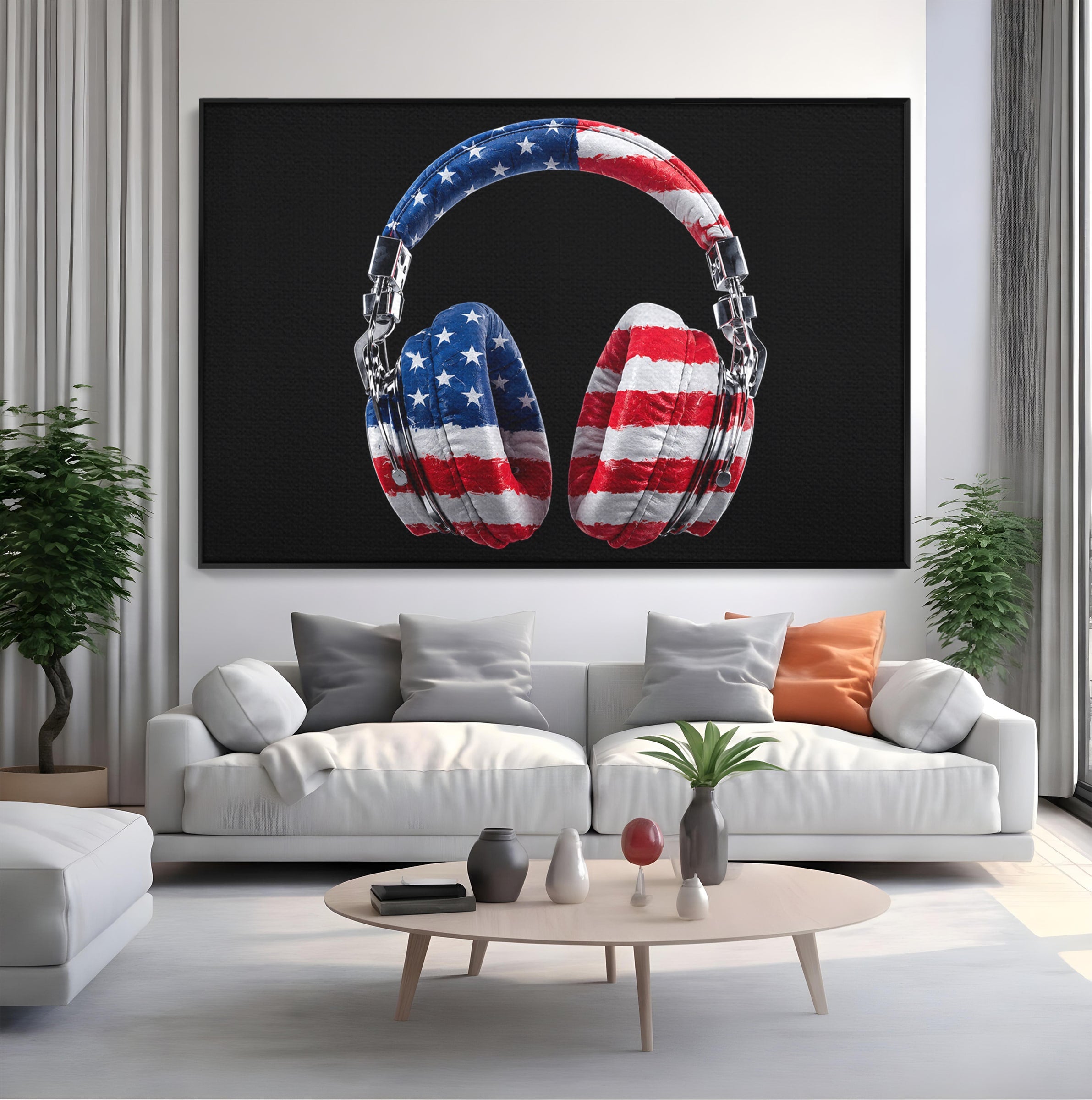 Tablou Canvas Premium LuxCanva® R1041, Castile Patriotice, Castile, Stele, Drapel, Muzica, Birou, Culori Vibrante