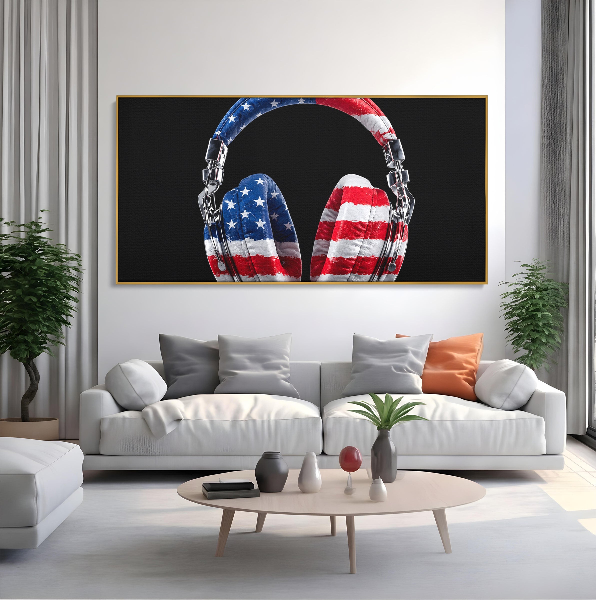 Tablou Canvas Premium LuxCanva® R1041, Castile Patriotice, Castile, Stele, Drapel, Muzica, Birou, Culori Vibrante