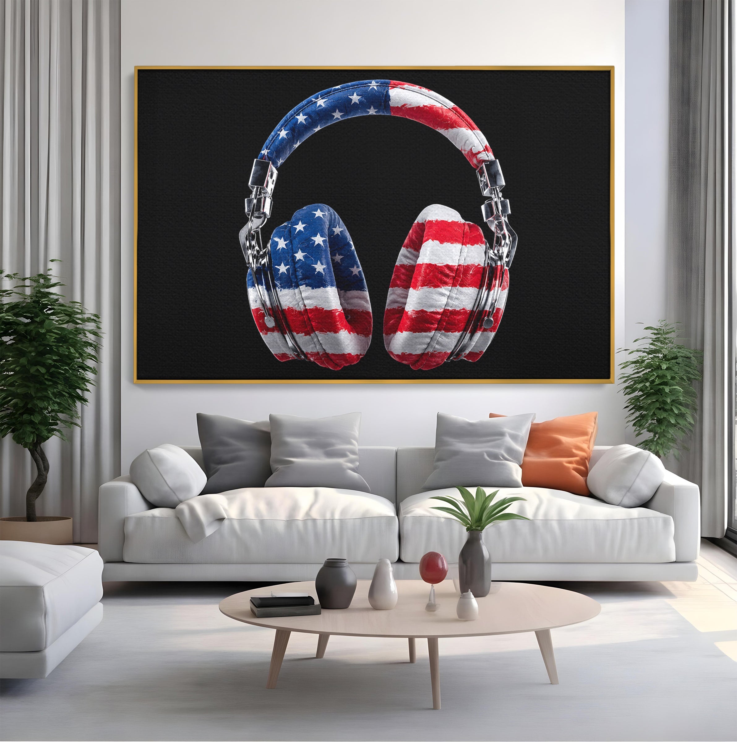 Tablou Canvas Premium LuxCanva® R1041, Castile Patriotice, Castile, Stele, Drapel, Muzica, Birou, Culori Vibrante