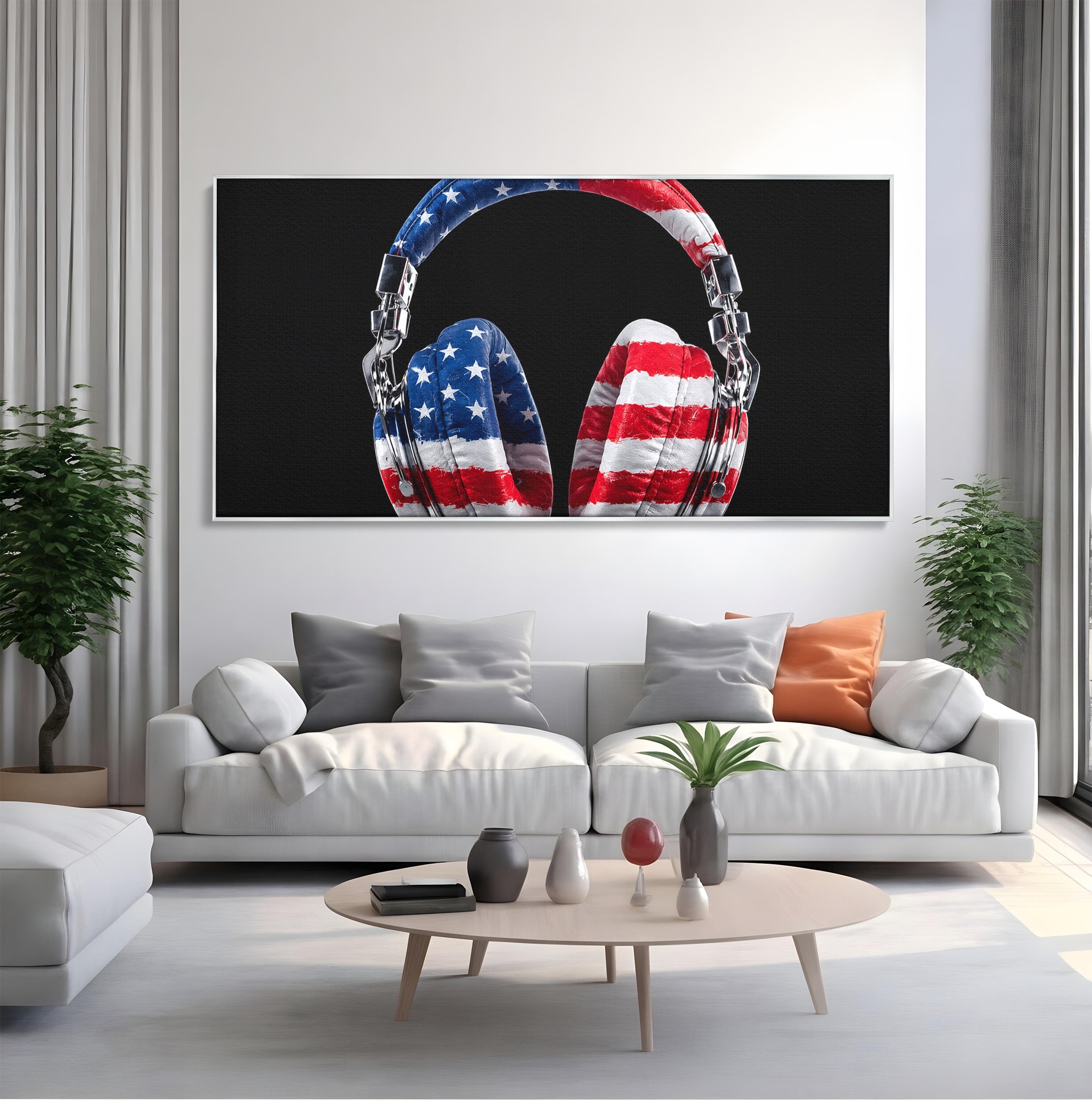 Tablou Canvas Premium LuxCanva® R1041, Castile Patriotice, Castile, Stele, Drapel, Muzica, Birou, Culori Vibrante