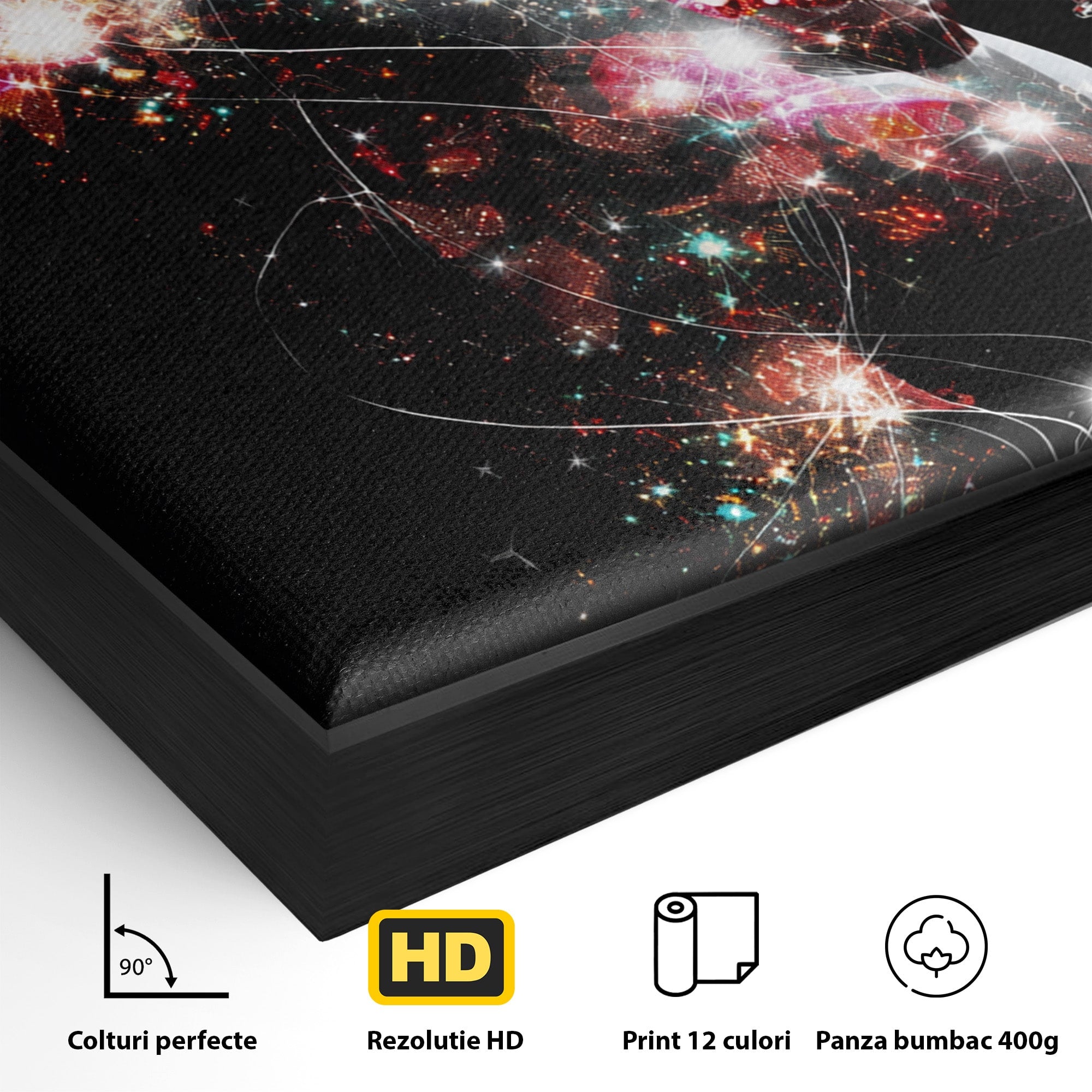 Tablou Canvas Premium LuxCanva® R1043, Cantareata Stralucitoare, Cantareata, Microfon, Arta Digitala, Living, Dormitor, Culori Vibrante